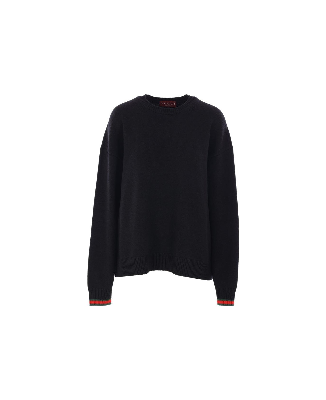 Gucci Web Trim Jumper - BLACKMC