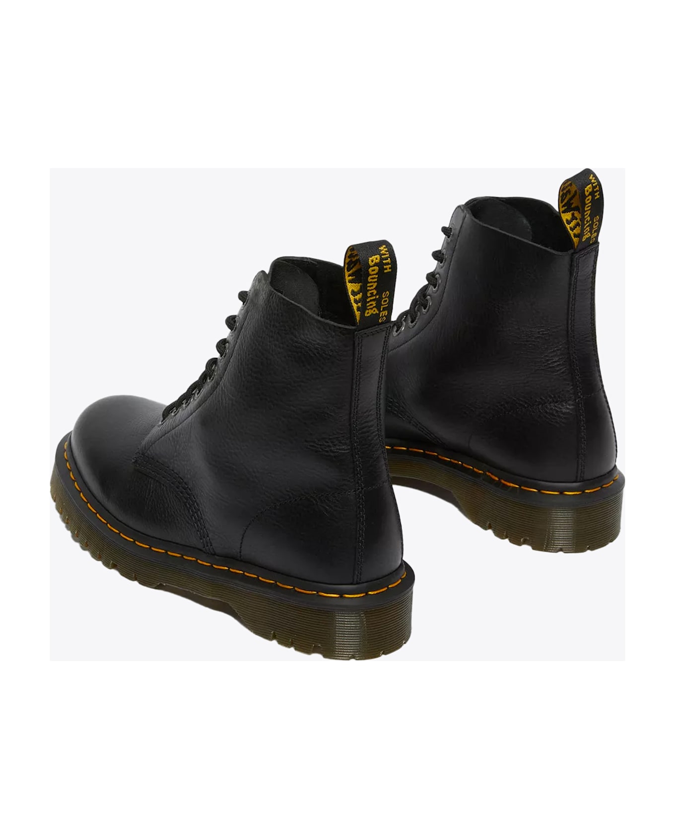 Dr. Martens 1460 Pascal Bex Black grainy leather lace-up ankle boots with platform sole - 1460 Pascal Bex - Nero