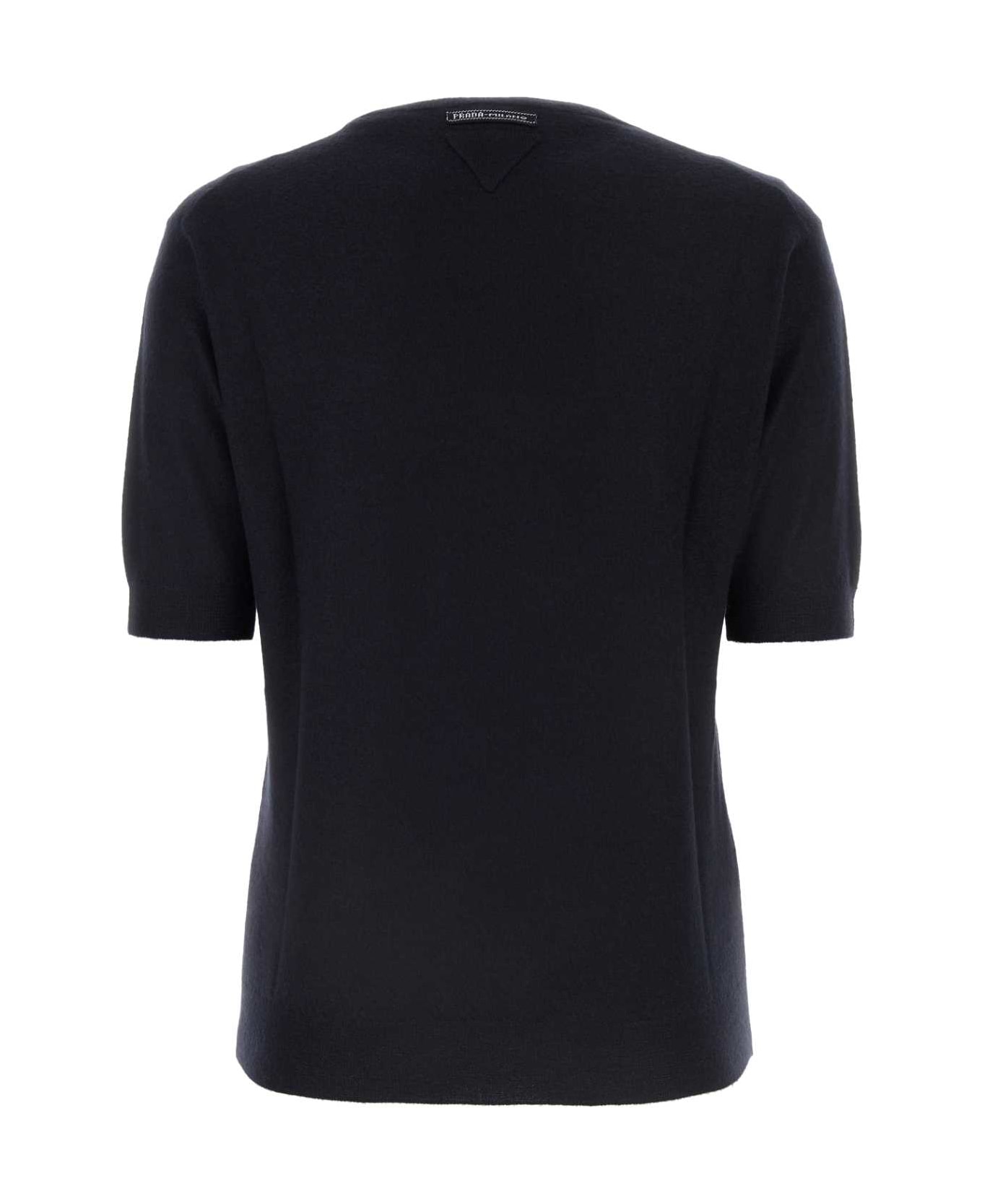 Prada Midnight Blue Cashmere Sweater - BLEU Tシャツ