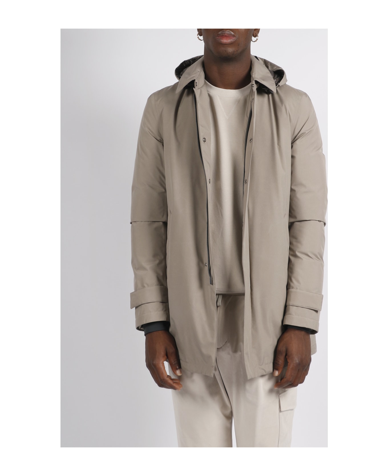 Herno Jacket In Technical Fabric - Nude & Neutrals