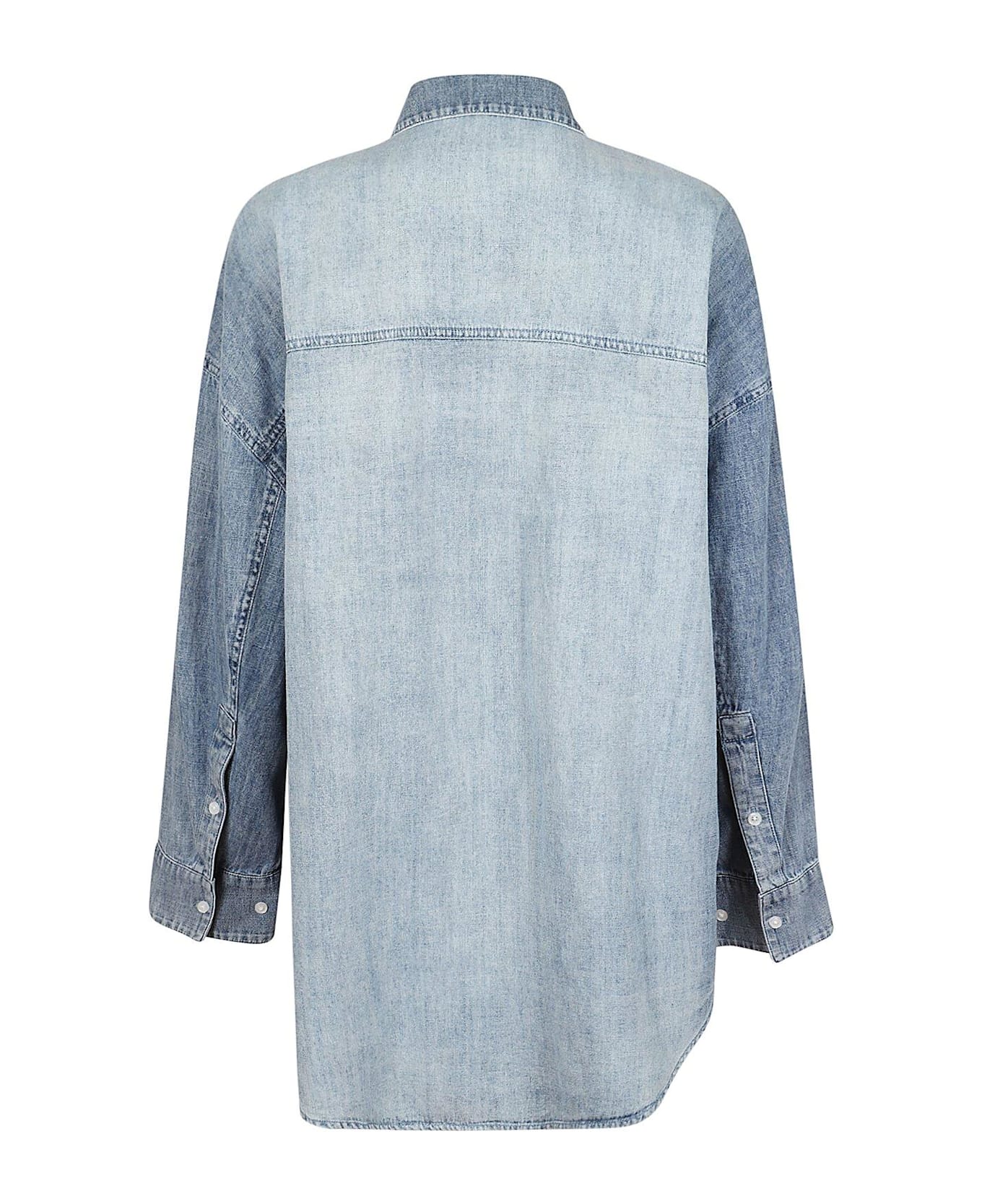 Michael Kors Oversized Chambray Shirt - Blue Wash