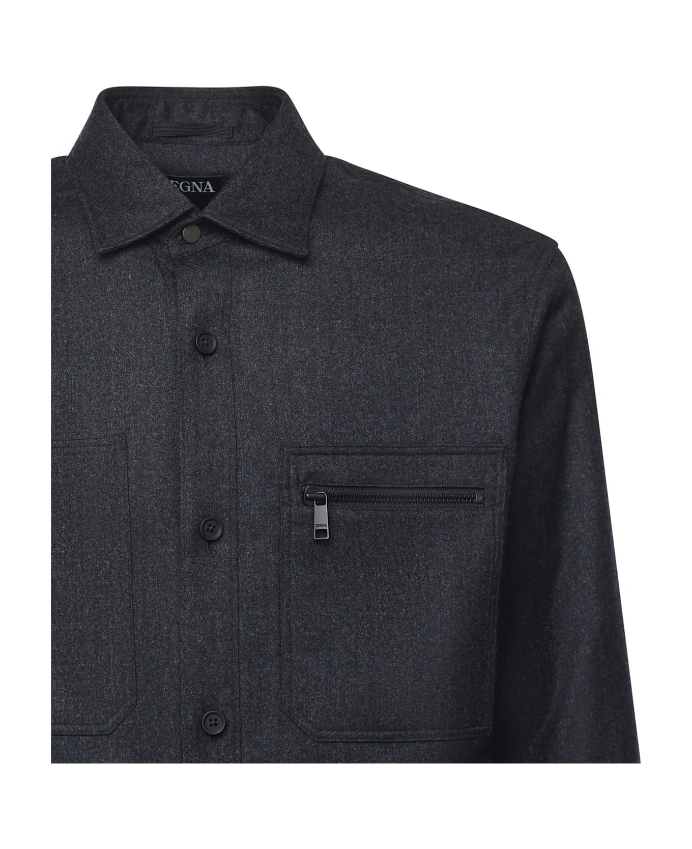 Zegna Wool Overshirt - Grey