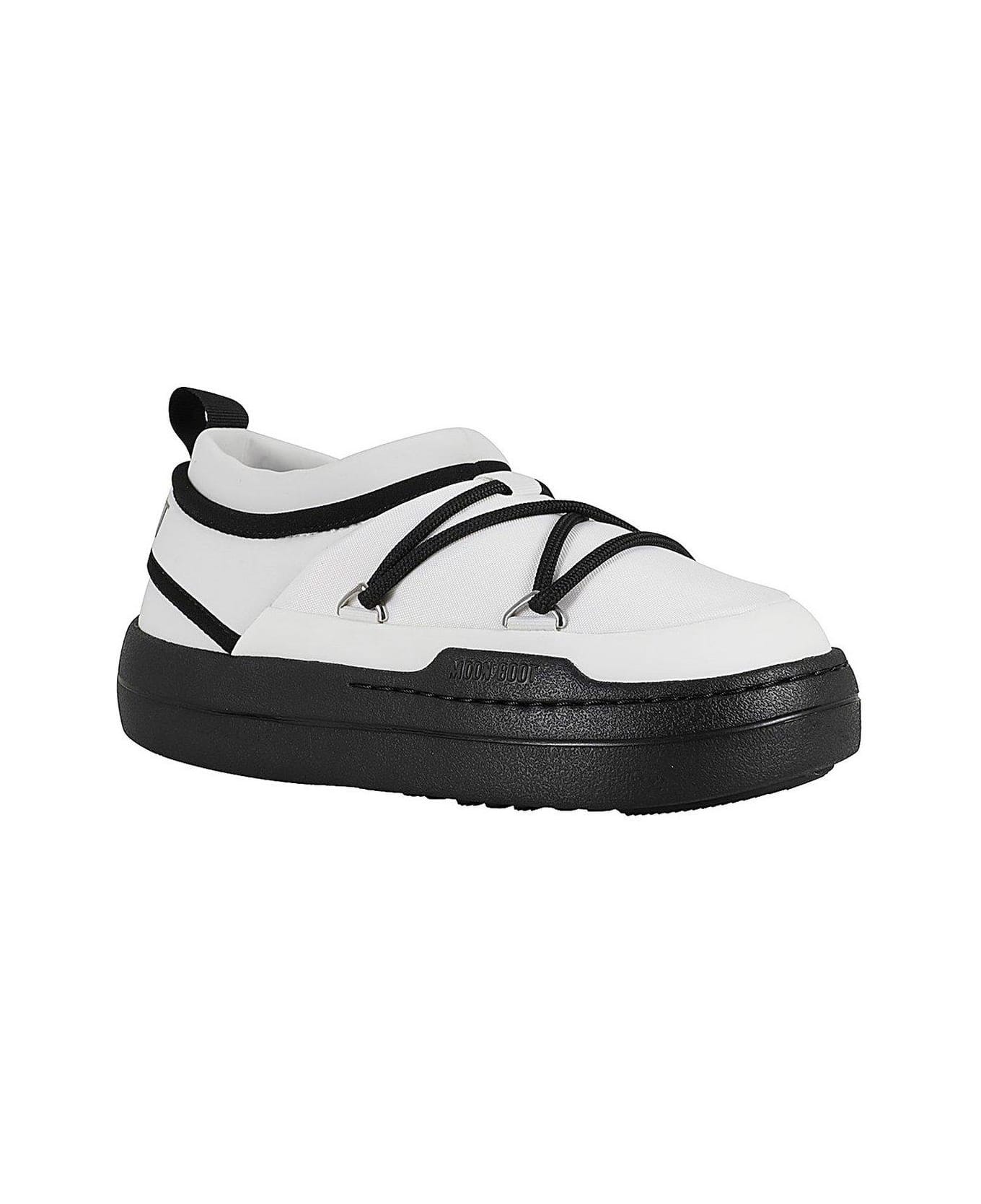 Moon Boot Park Icon Round Toe Sneakers - Black/white