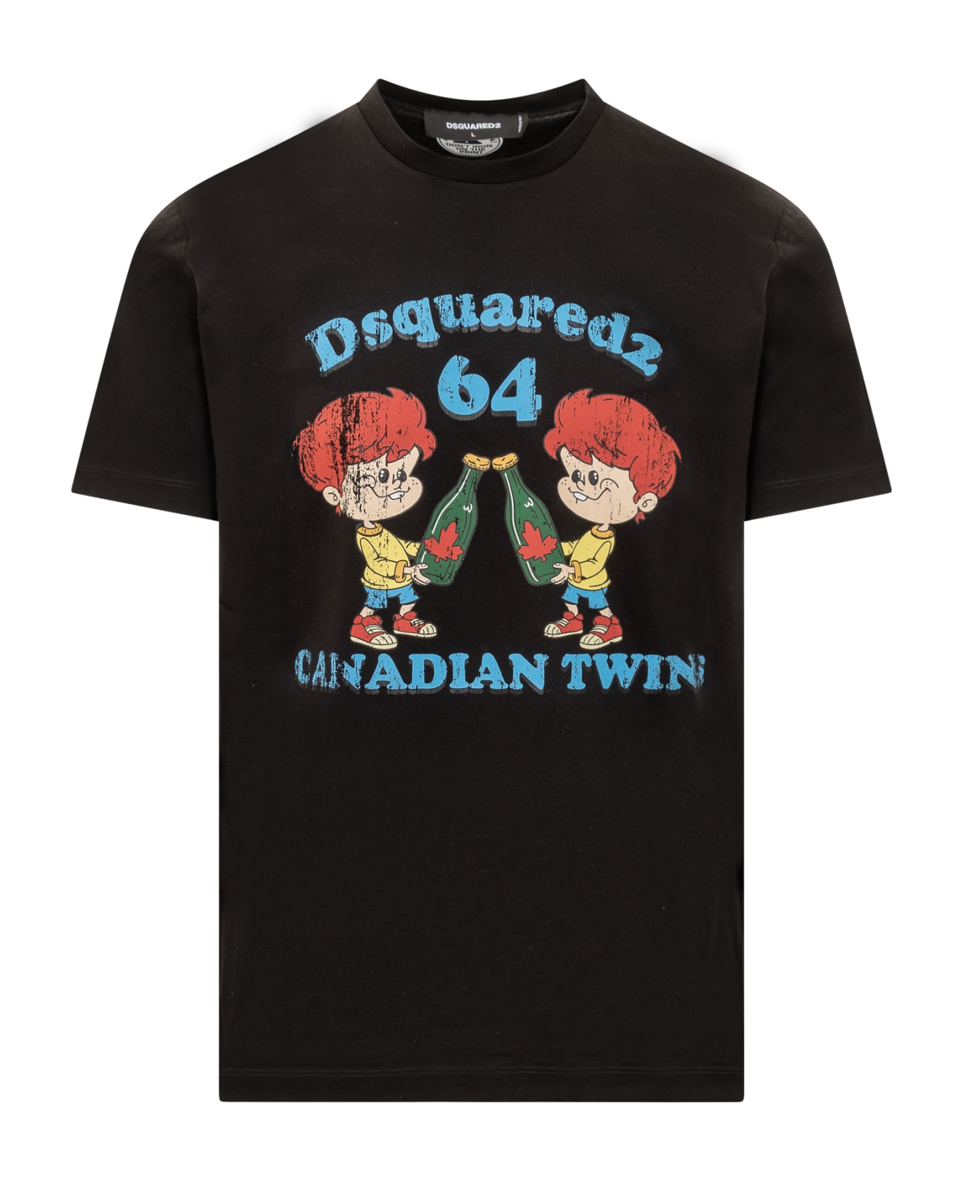 Dsquared2 Canadian Twins Print T-shirt - BLACK シャツ