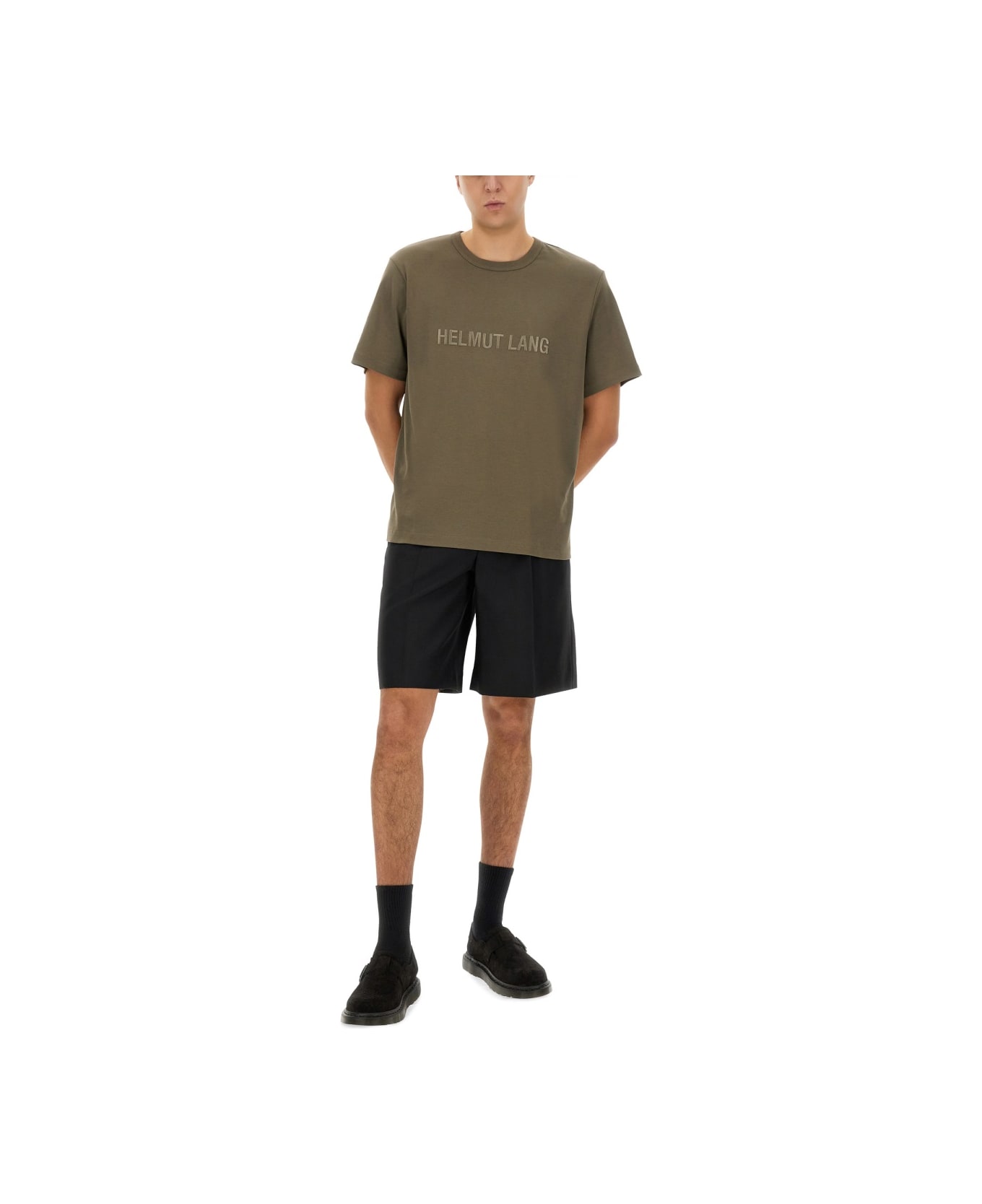 Helmut Lang T-shirt With Logo - BEIGE