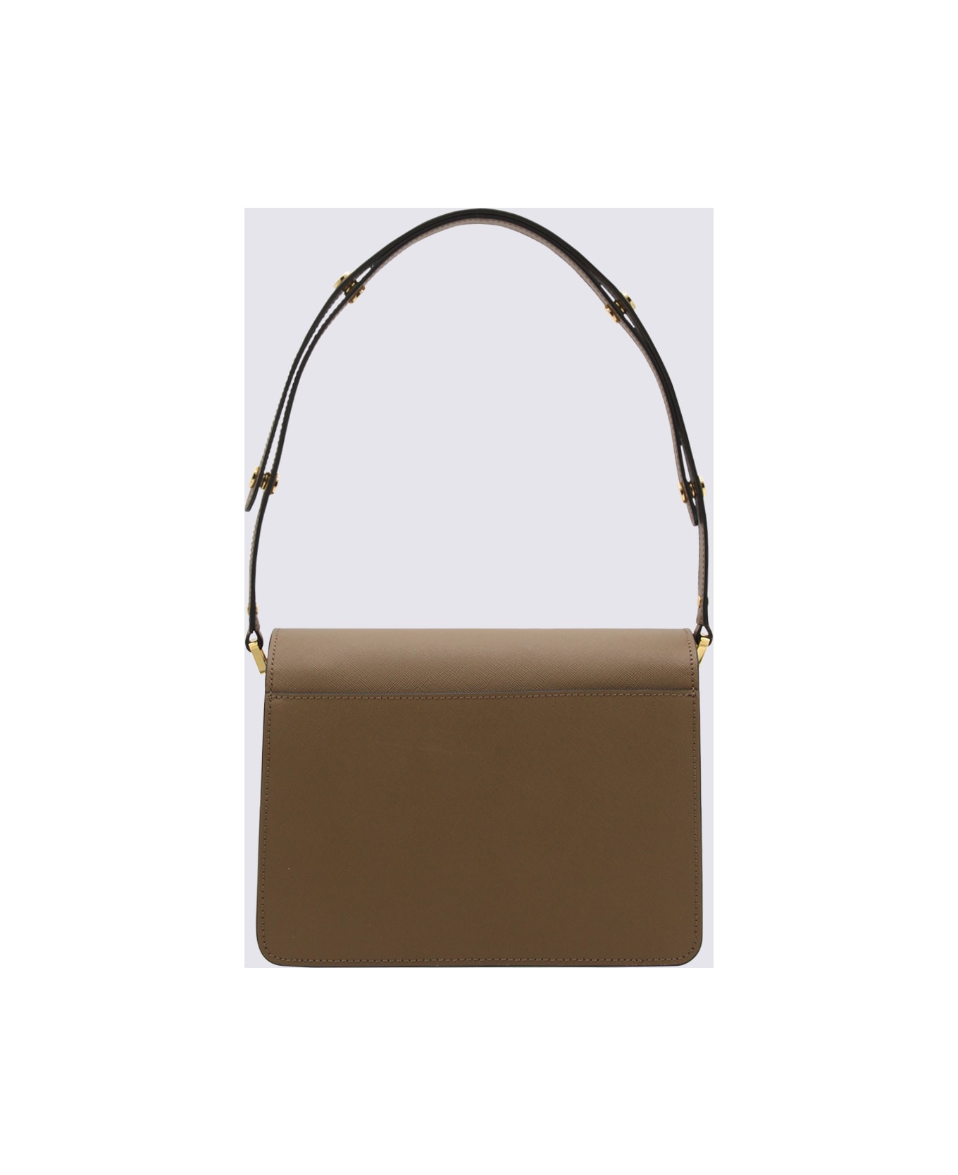 Marni Brown Leather Trunk Shoulder Bag