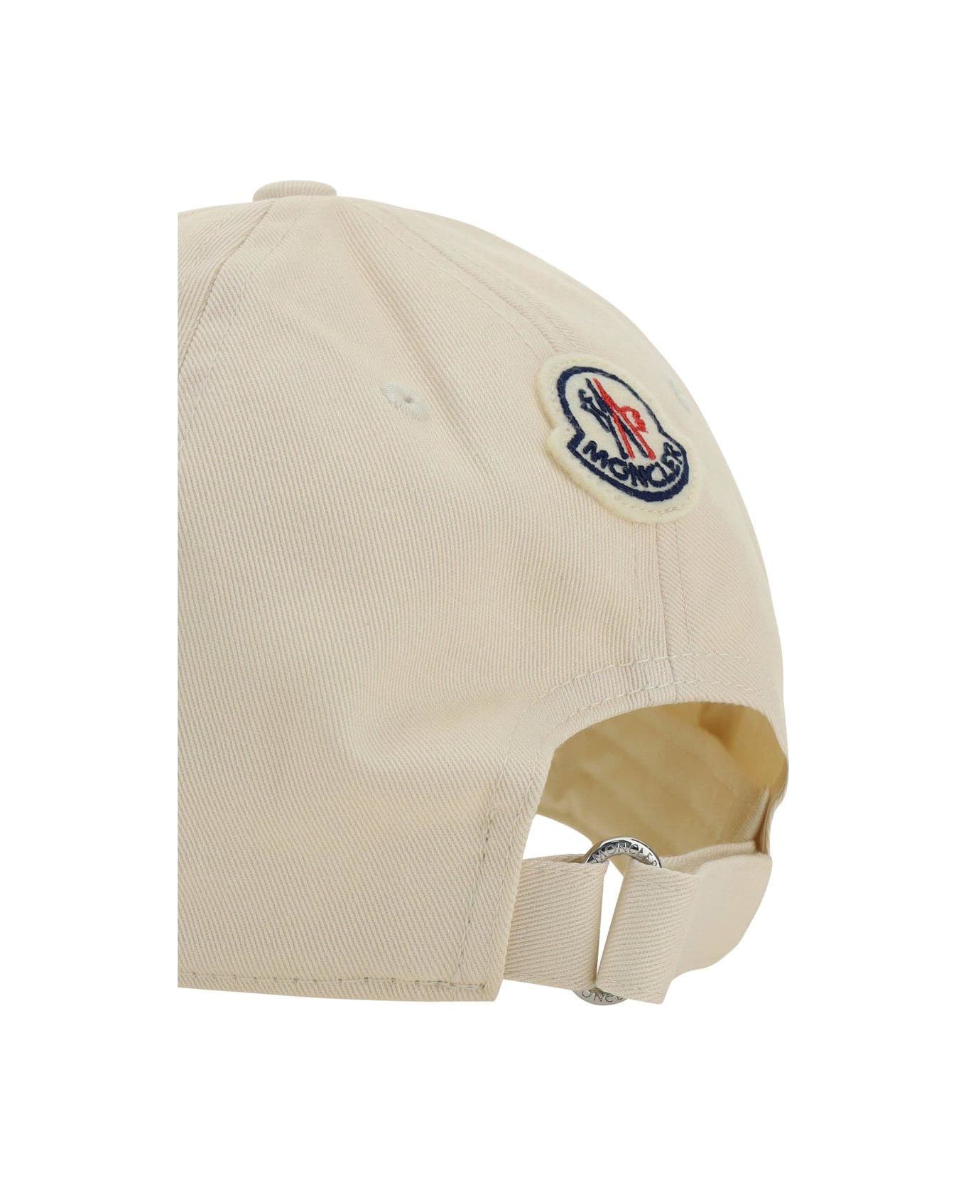Moncler Logo Embroidered Baseball Cap - White