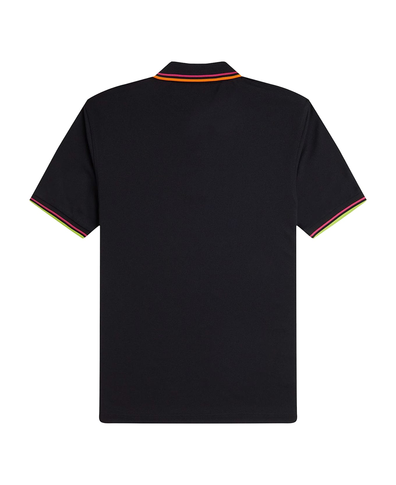 Fred Perry On Court Twin Tipped Recycled Polyester Polo - Black