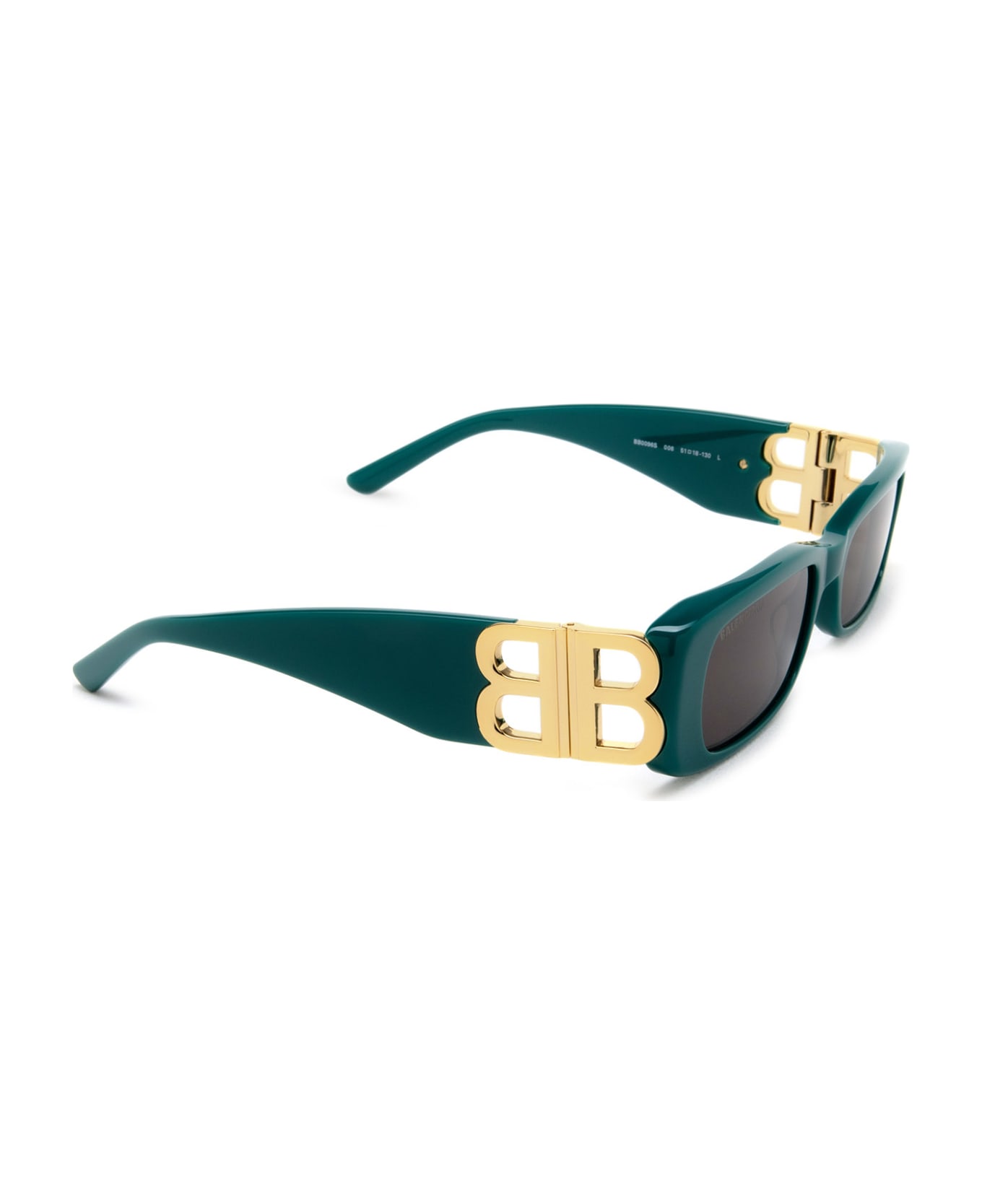 Balenciaga Eyewear Bb0096s Sunglasses - 006 GREEN GOLD GREY