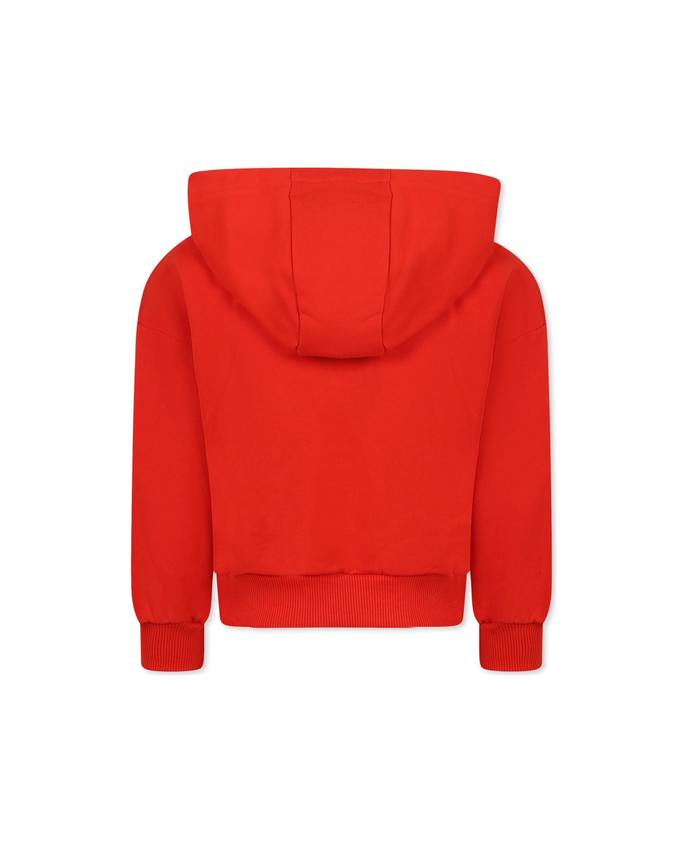 Kenzo Kids Red Sweatshirt For Girl With Boke Flower And White Logo - Red