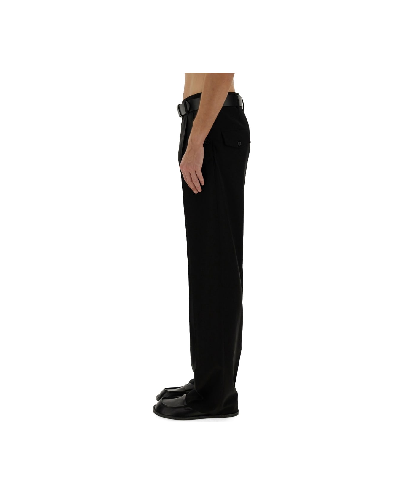 Moschino Wool Pants - BLACK