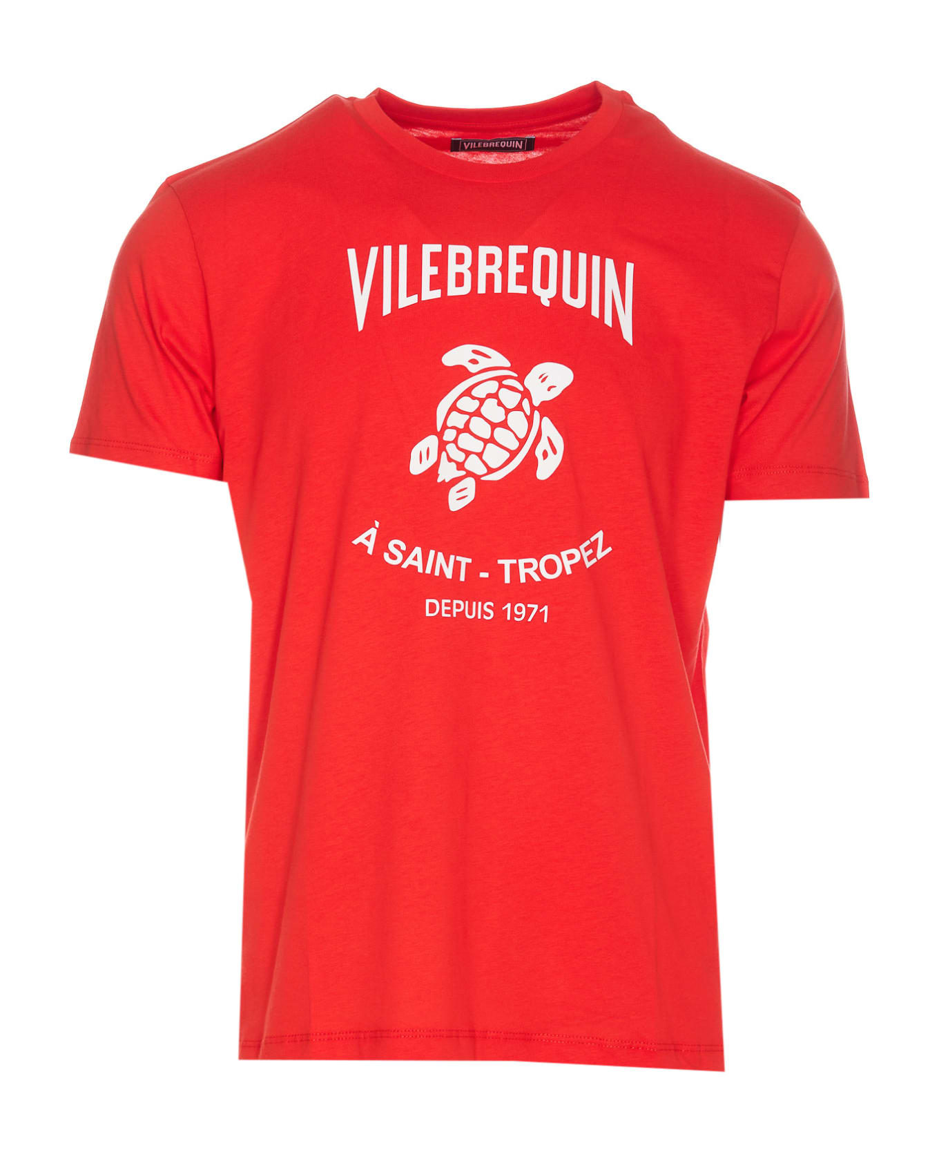 Vilebrequin T-shirt Tortue Flockee - Red シャツ