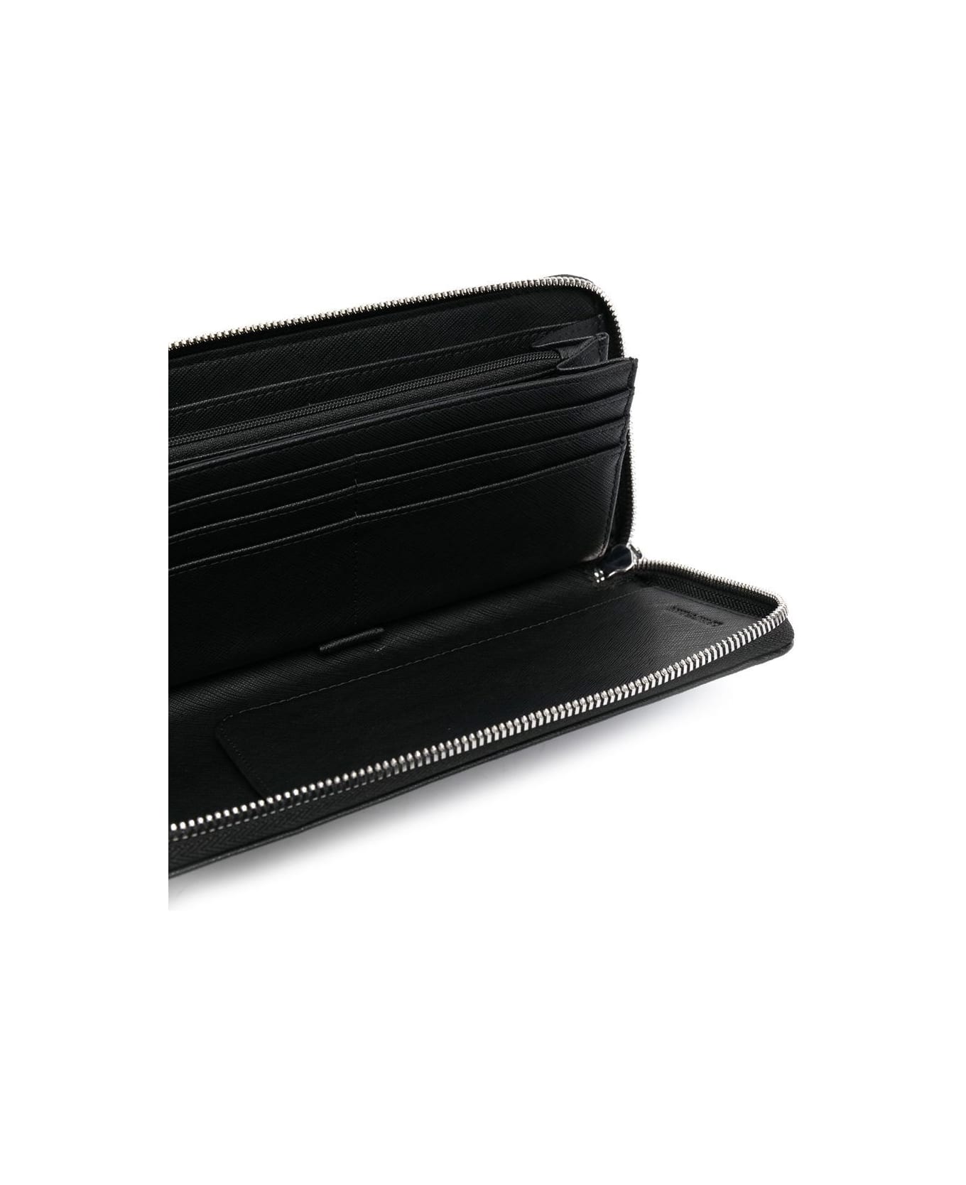 Emporio Armani Zip Around Wallet - Black