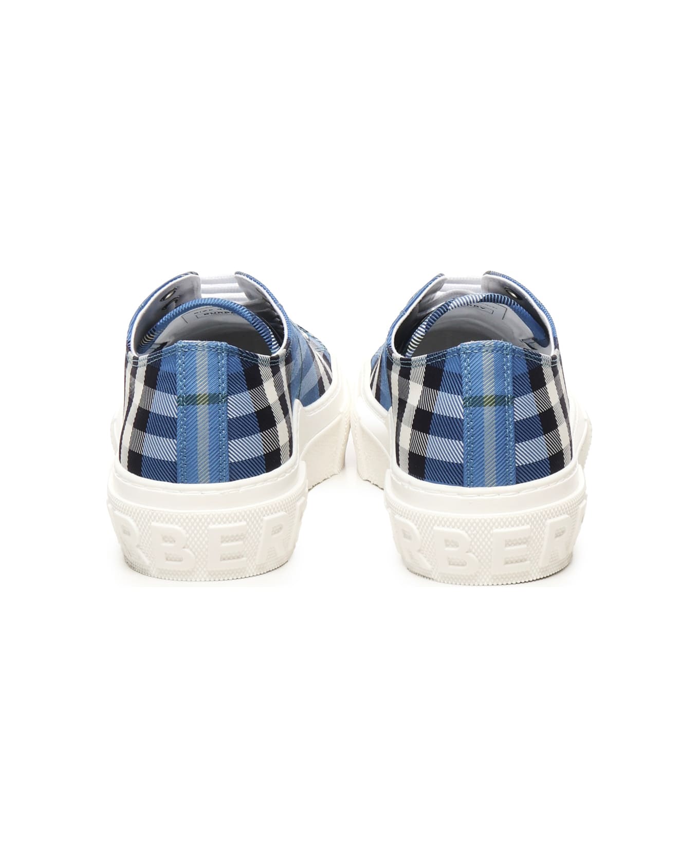Burberry Check Sneakers - Blue