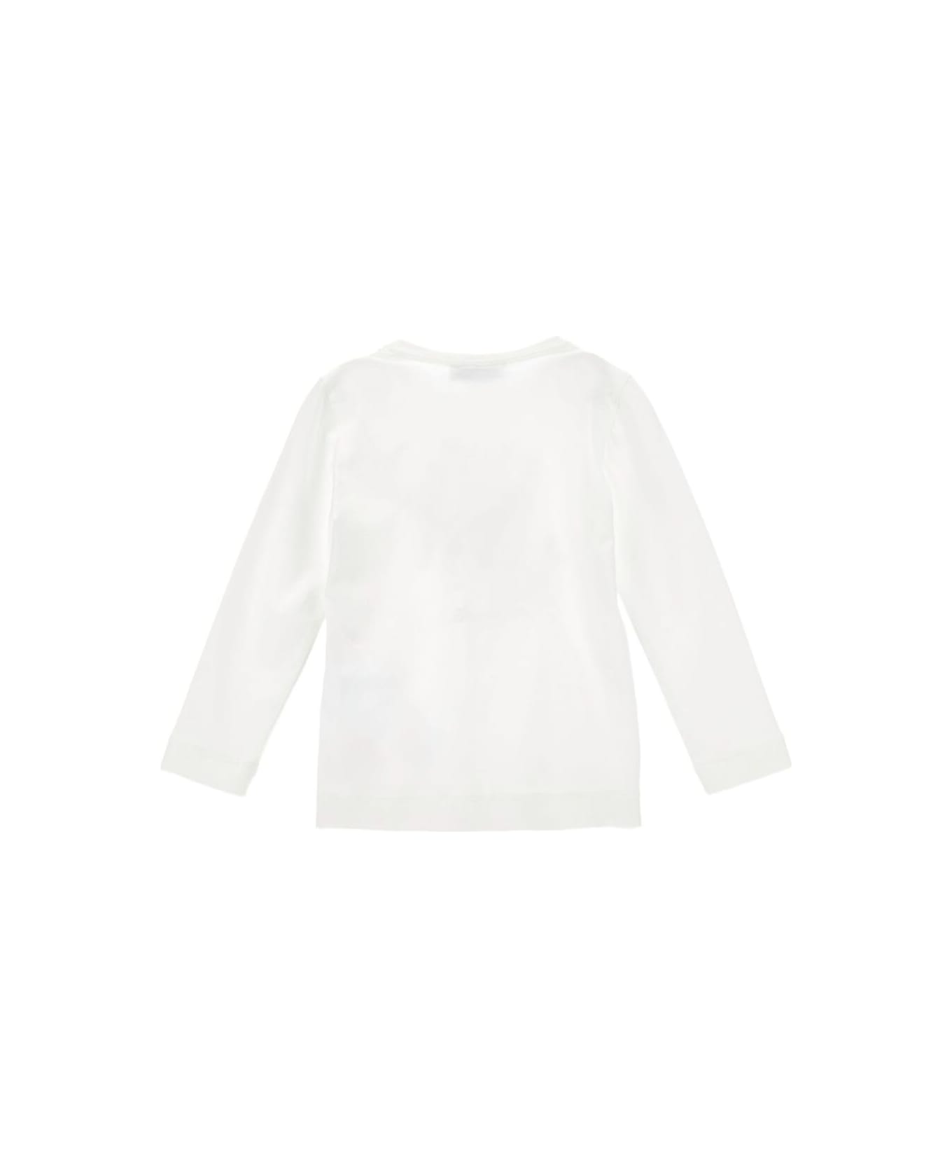 Monnalisa T-shirt St.teddy Jersey Jersey Cotone Stretch - White