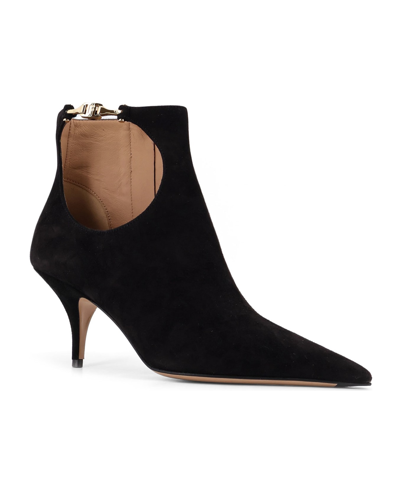 Ferragamo Agia 70 Suede Ankle Boots - Black
