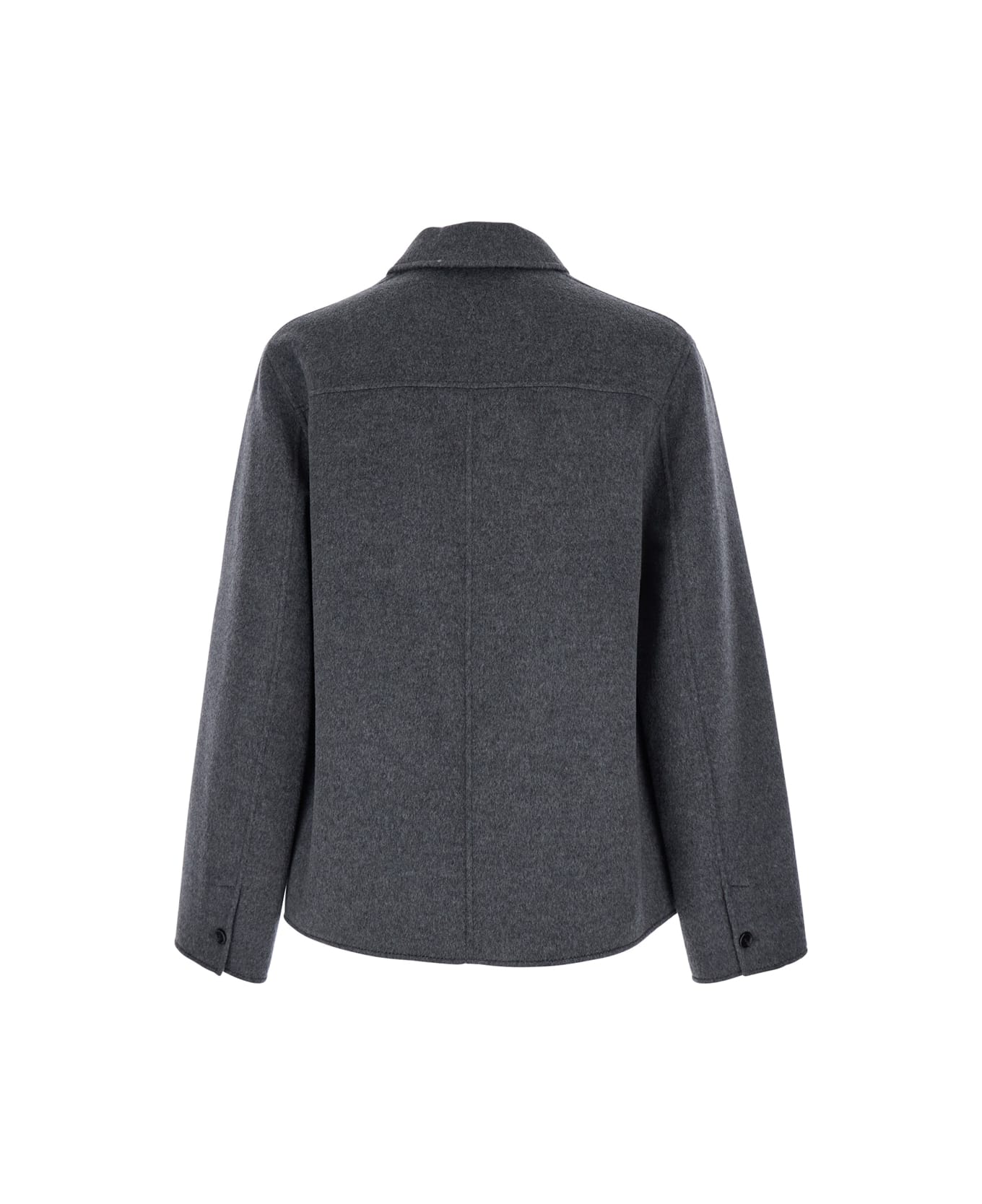 Ami Alexandre Mattiussi Grey Jacket With Classic Lapels And Button Closure In Wool Man - Grey