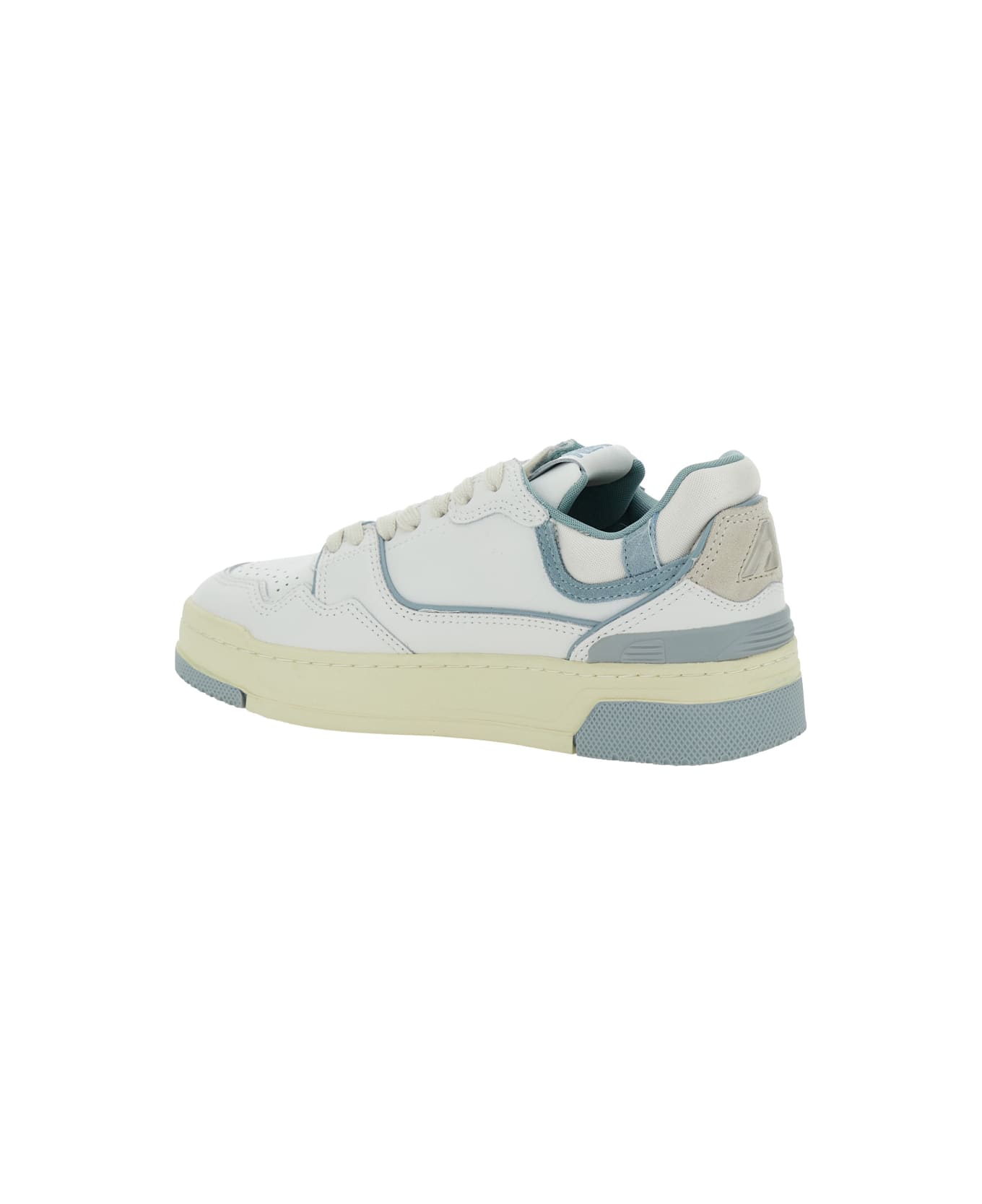 Autry 'clc' White Sneakers With Logo Patch On The Tongue And Logo Print On The Heel In Leather Blend Woman - White