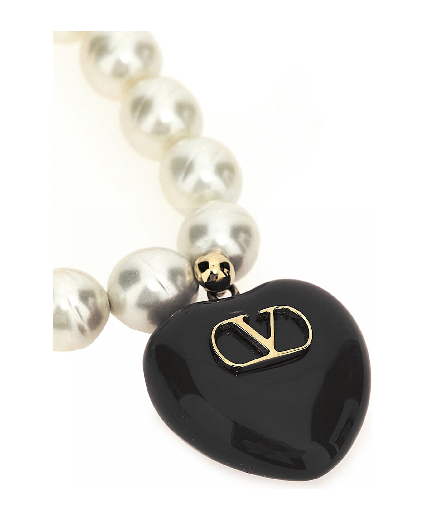 Valentino Garavani 'coeur Royal' Necklace - White