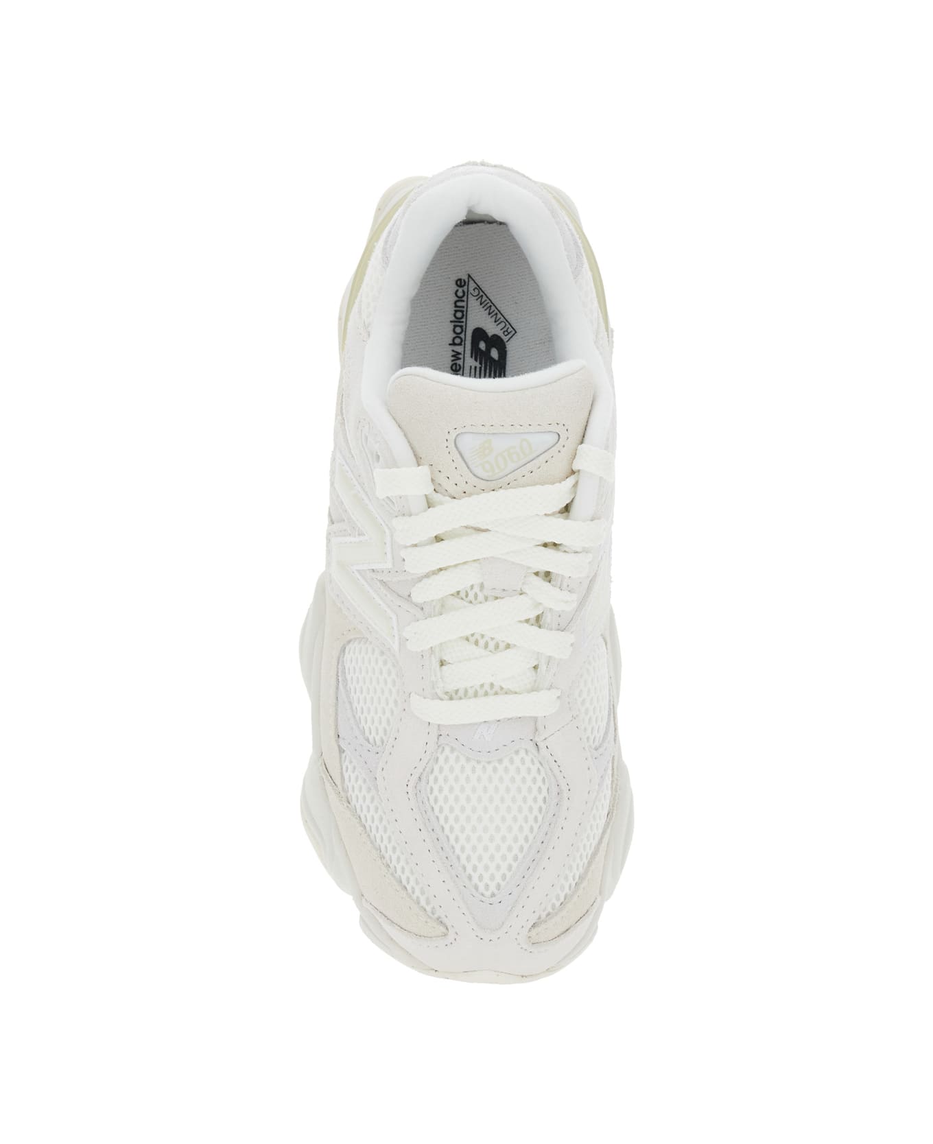New Balance 
9060
 White Sneakers With Lateral Logo In Suede Unisex - White