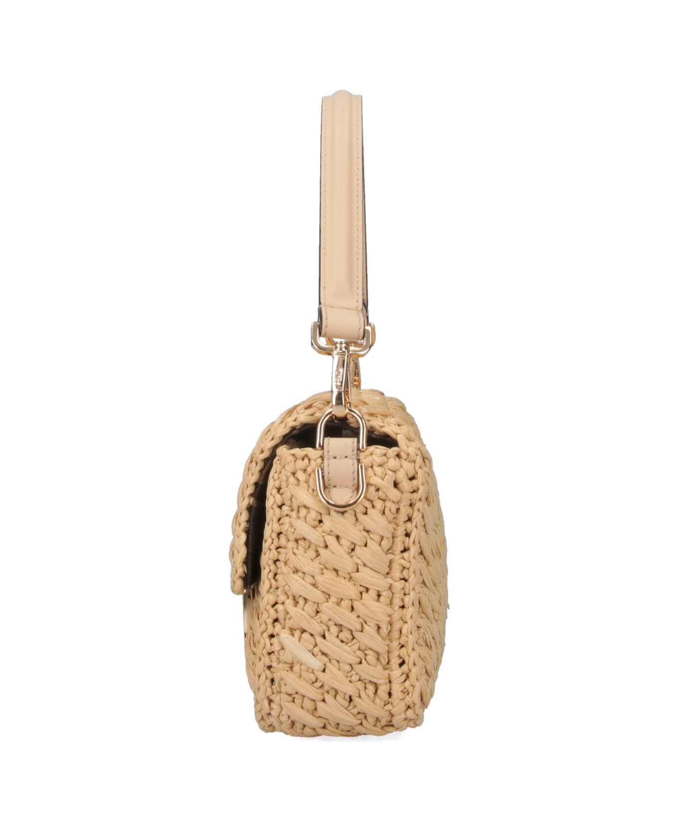 Fendi 
baguette
 Crochet Viscose Bag - Beige