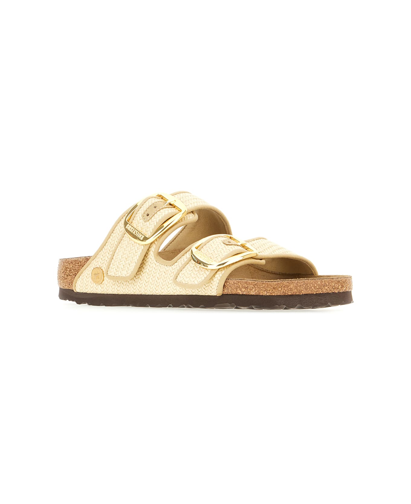 Birkenstock Rafia Arizona Big Buckle Sandals - NATURAL