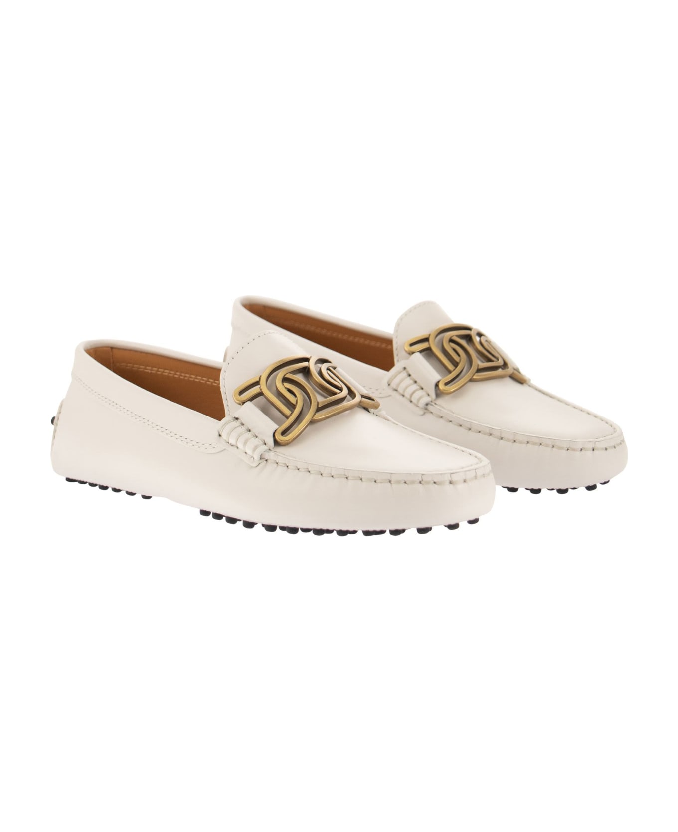 Tod's Kate Gommino Loafers - White フラットシューズ