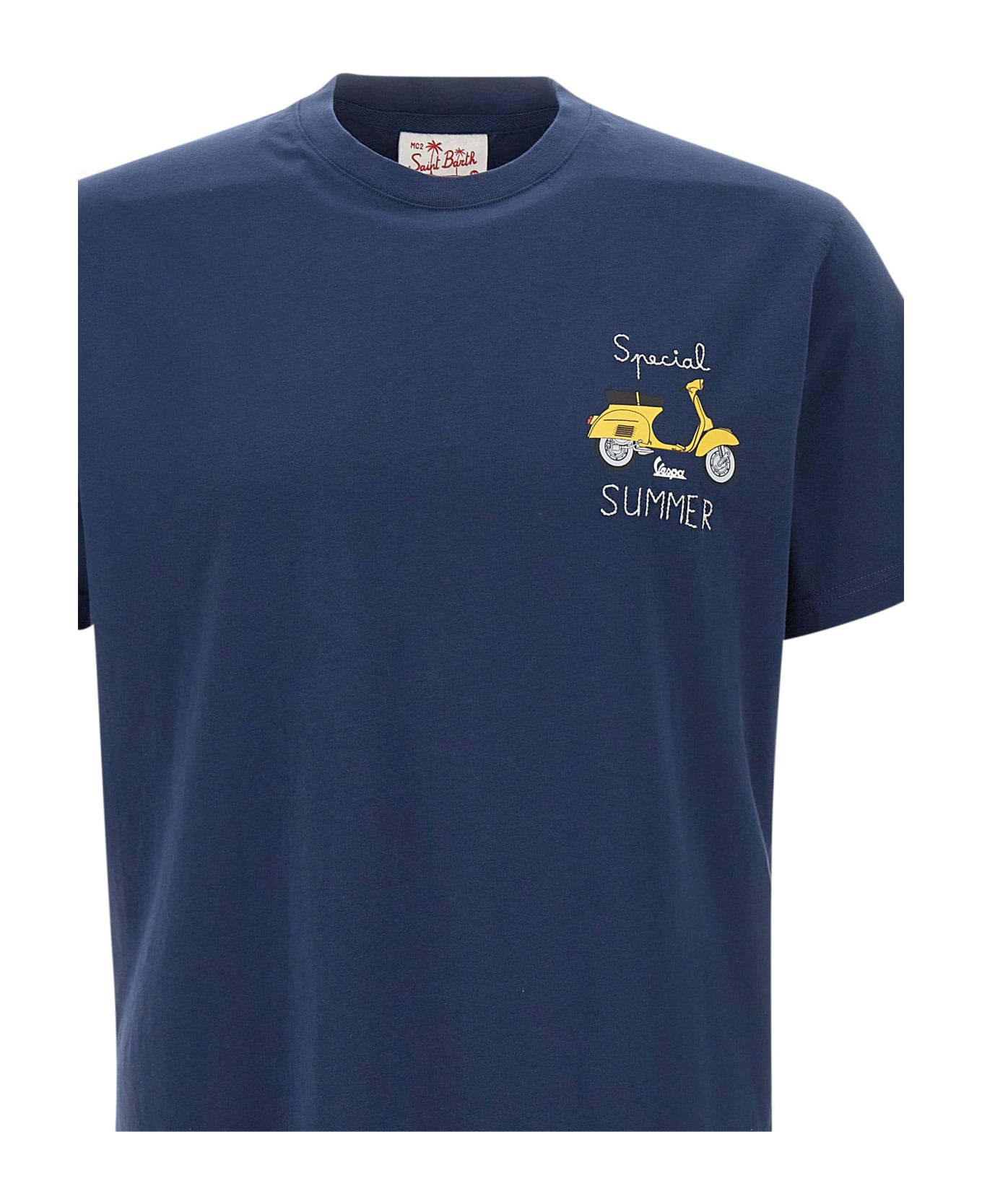 MC2 Saint Barth "special Summer" Cotton T-shirt - BLUE