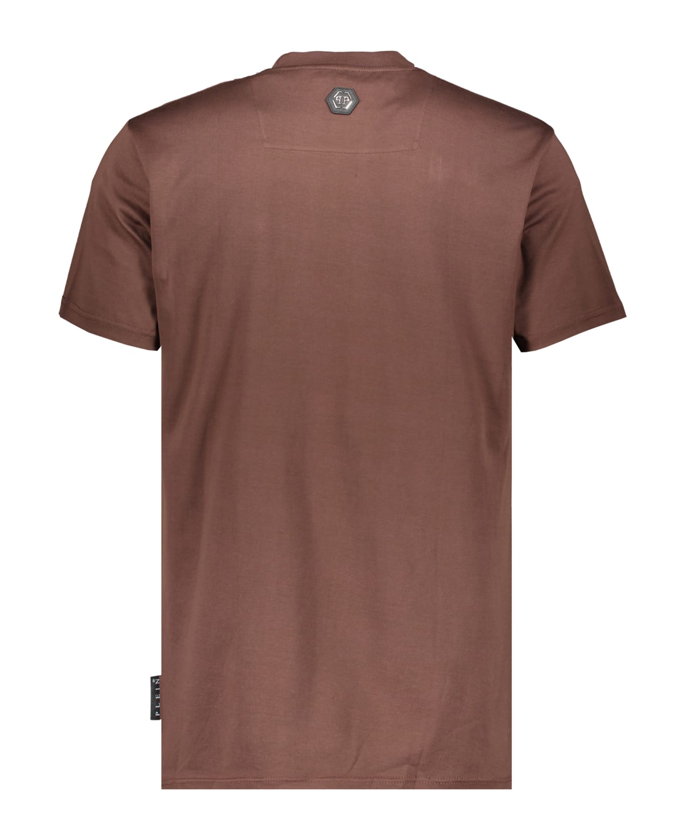 Philipp Plein Printed Cotton T-shirt - brown