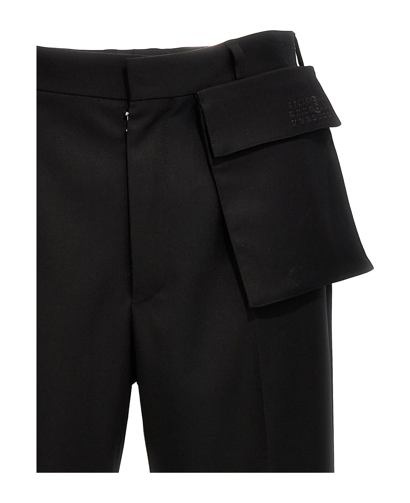 MM6 Maison Margiela Front Pocket Pants - Black ボトムス