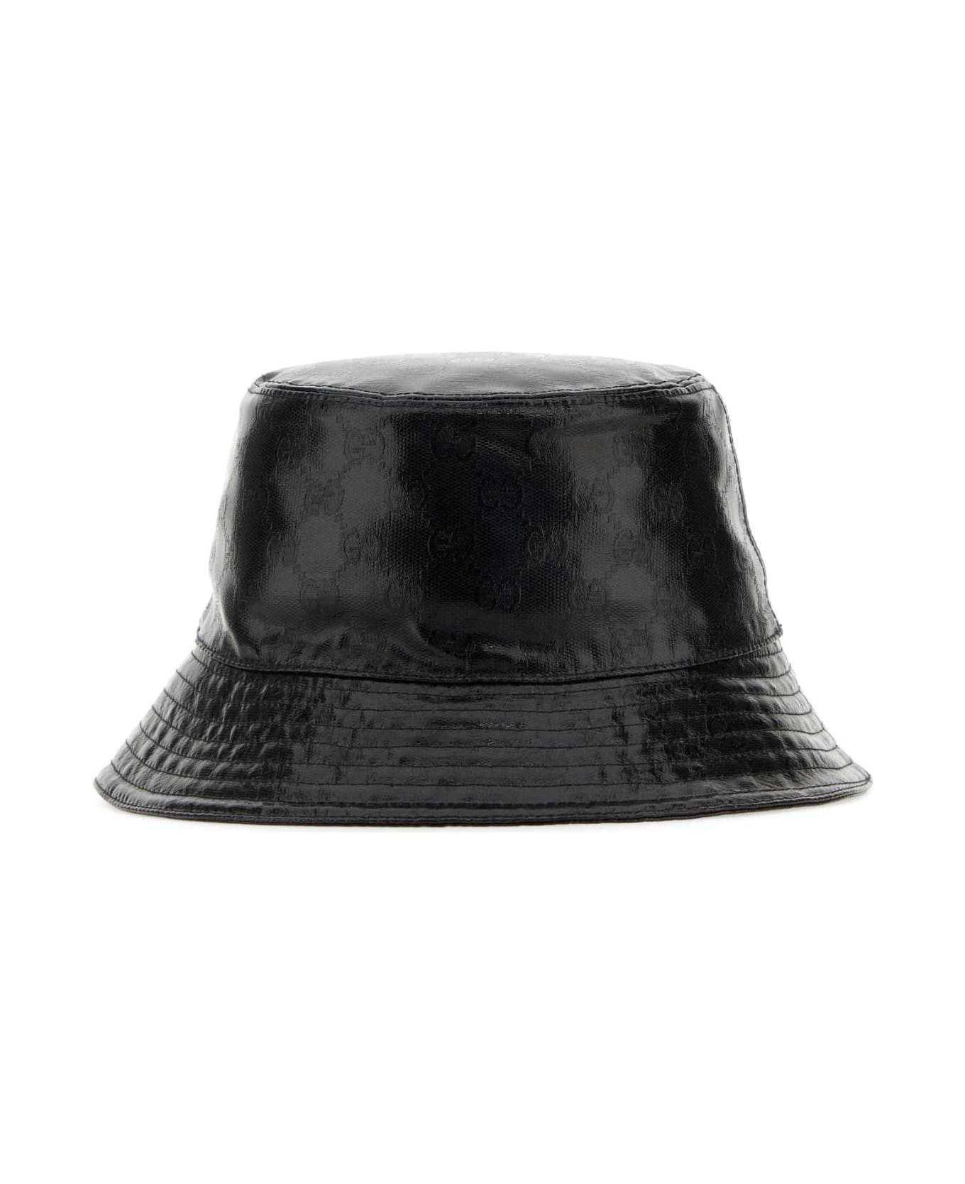 Gucci Black Gg Crystal Bucket Hat - BLK