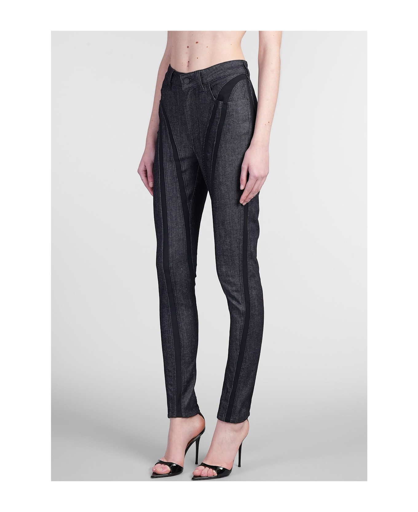 Mugler Jeans In Blue Denim - blue