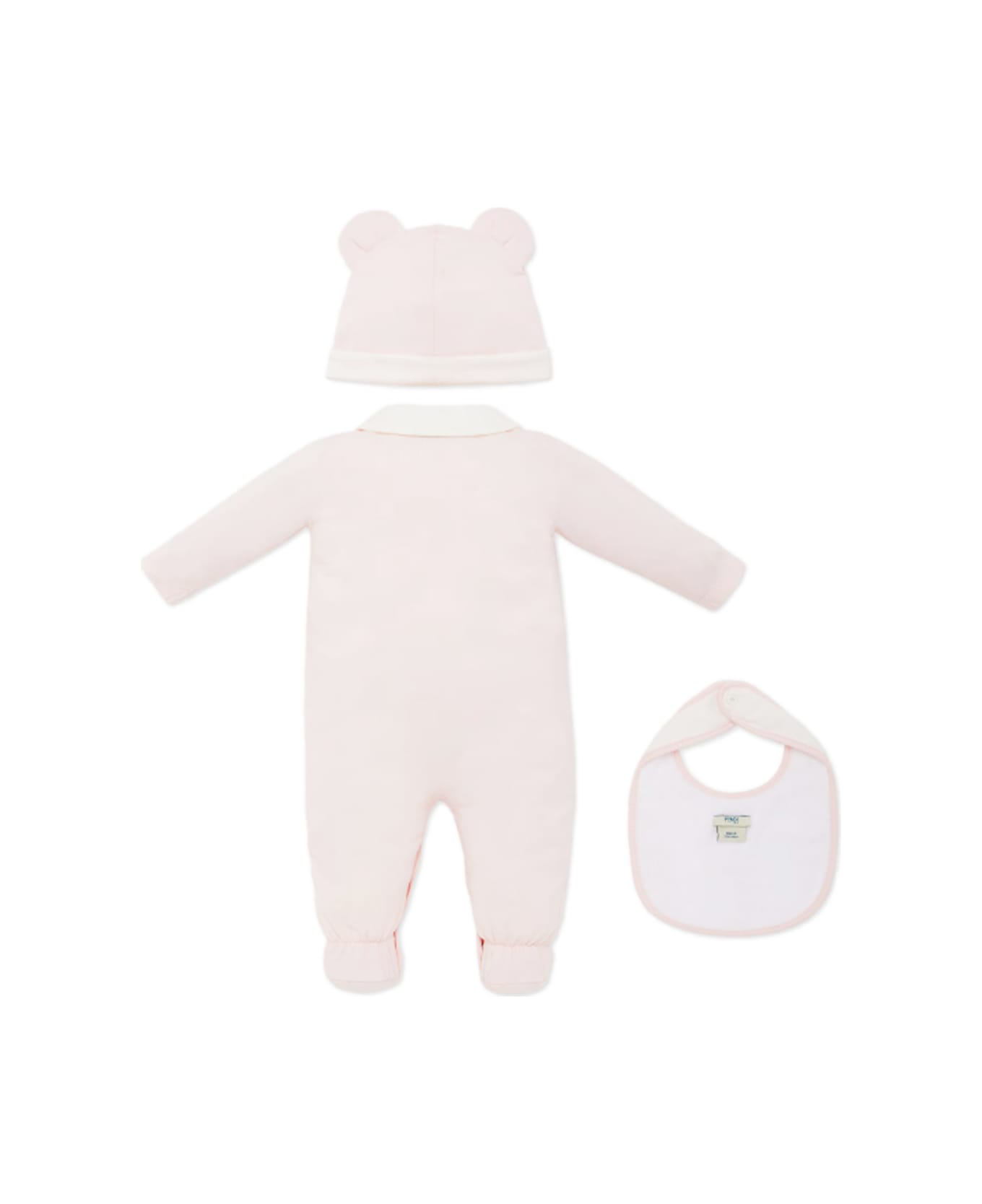 Fendi Onesie, Hat And Bib - Rose