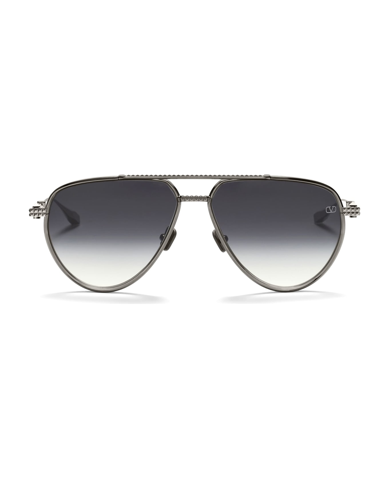 Valentino Eyewear V-stud Ii - Black Rhodium Sunglasses - grey