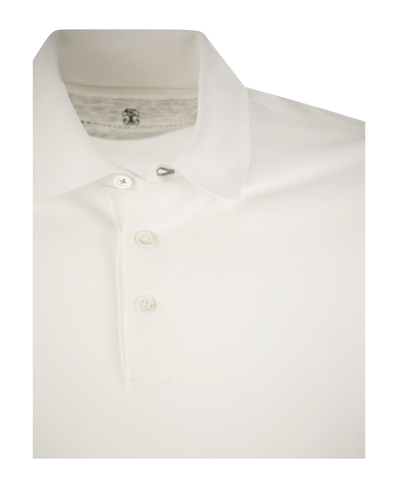 Brunello Cucinelli Cotton Jersey Polo Shirt - White ポロシャツ