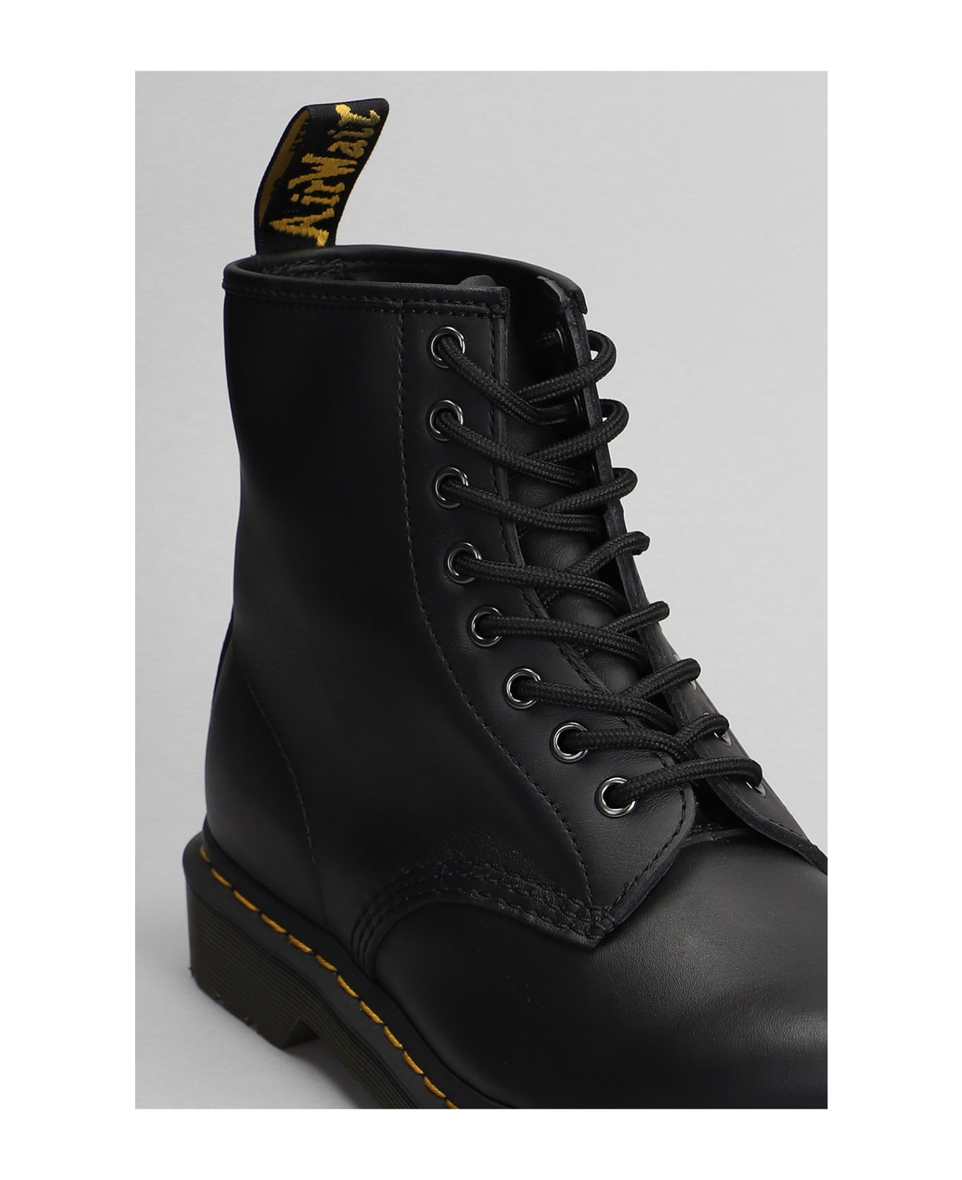 Dr. Martens 1460 Combat Boots In Black Leather