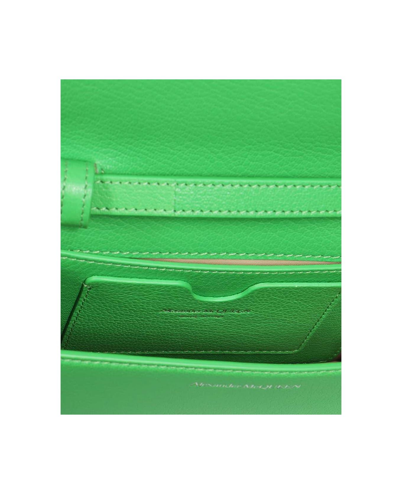 Alexander McQueen The Four Ring Mini Leather Mini-bag - green