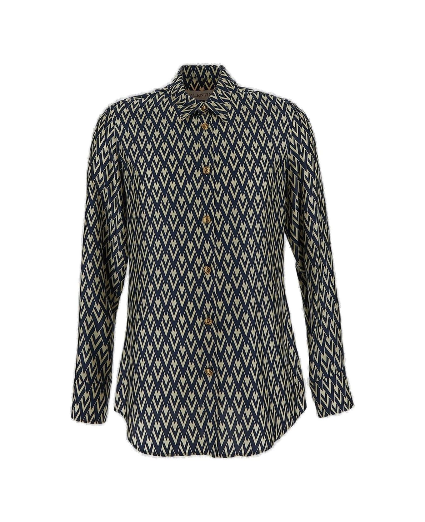 Curved Hem Button-up Shirt - Thumbnail 2