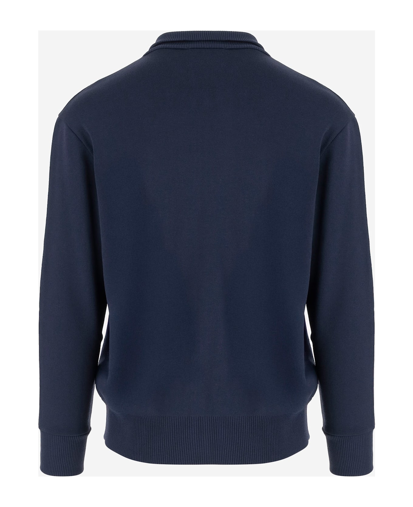 Autry Viscose Blend Jacket With Logo - Blue