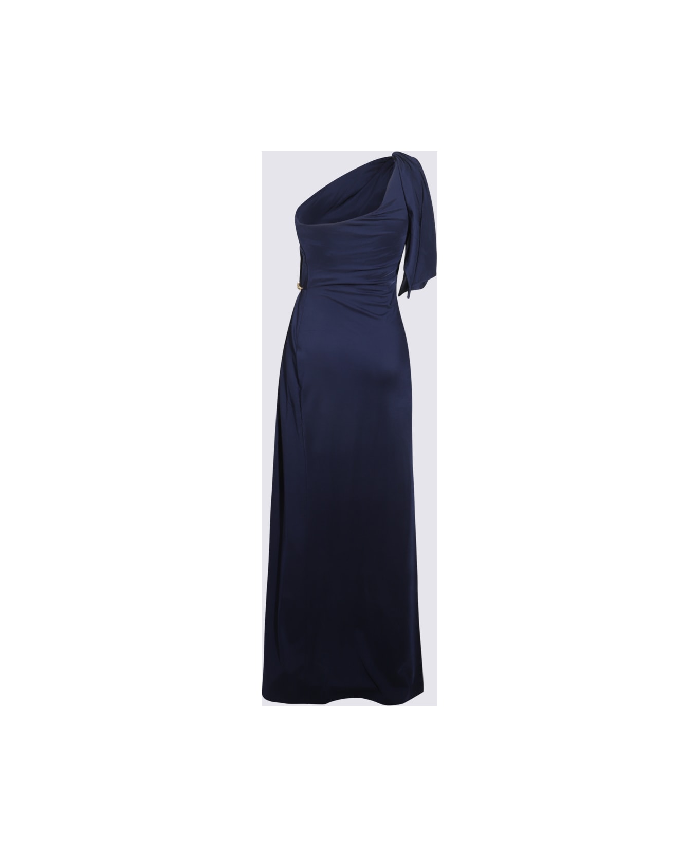 Elisabetta Franchi Draped Jersey Dress - Blue
