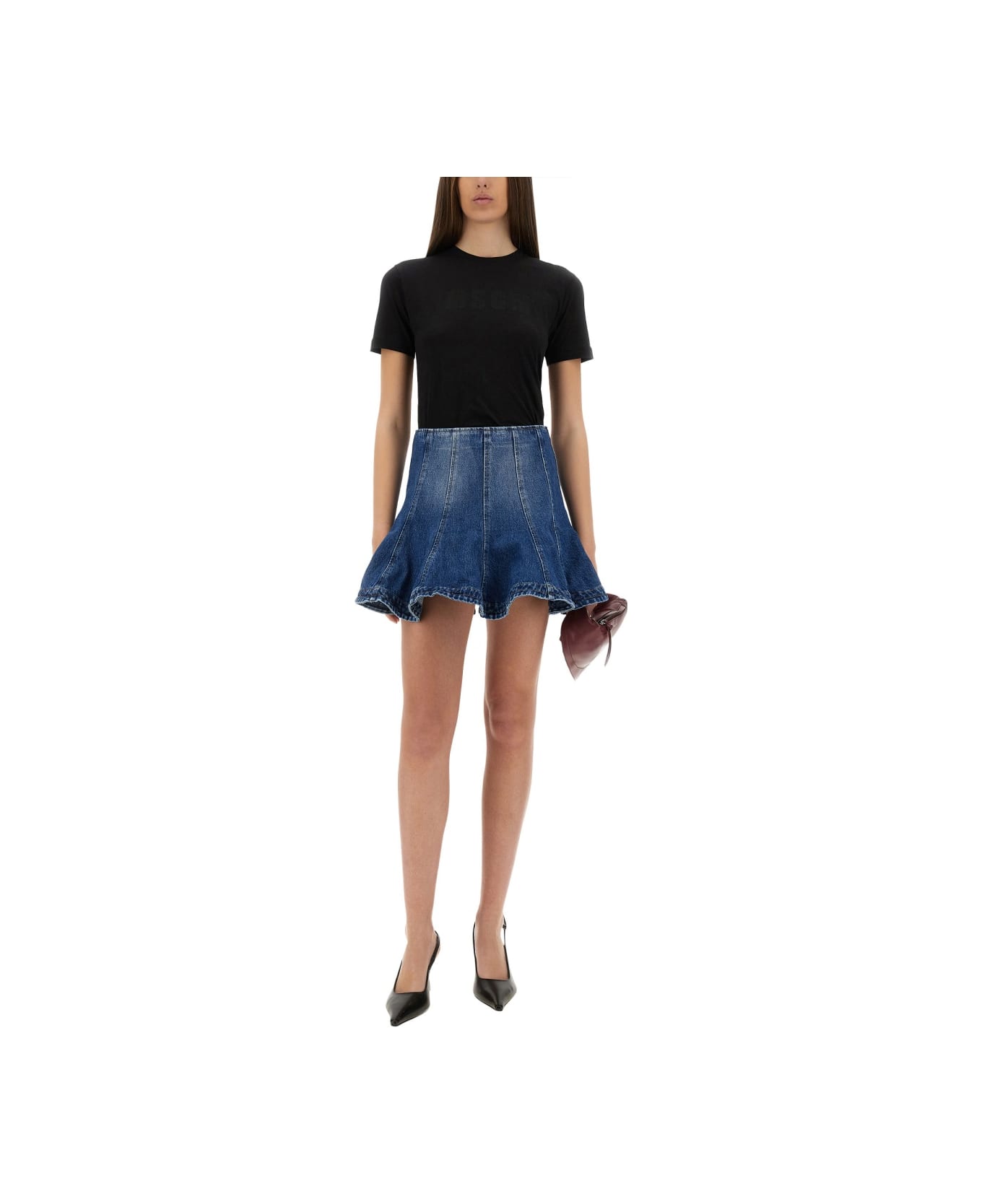 MSGM Slim Fit T-shirt - BLACK