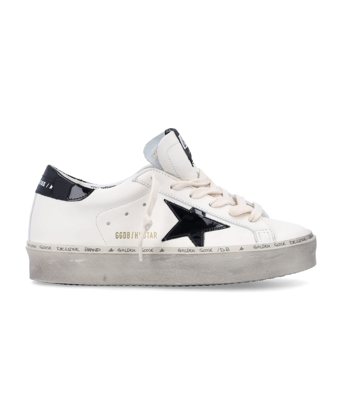 Golden Goose Hi Star Sneakers - WHITE BLACK