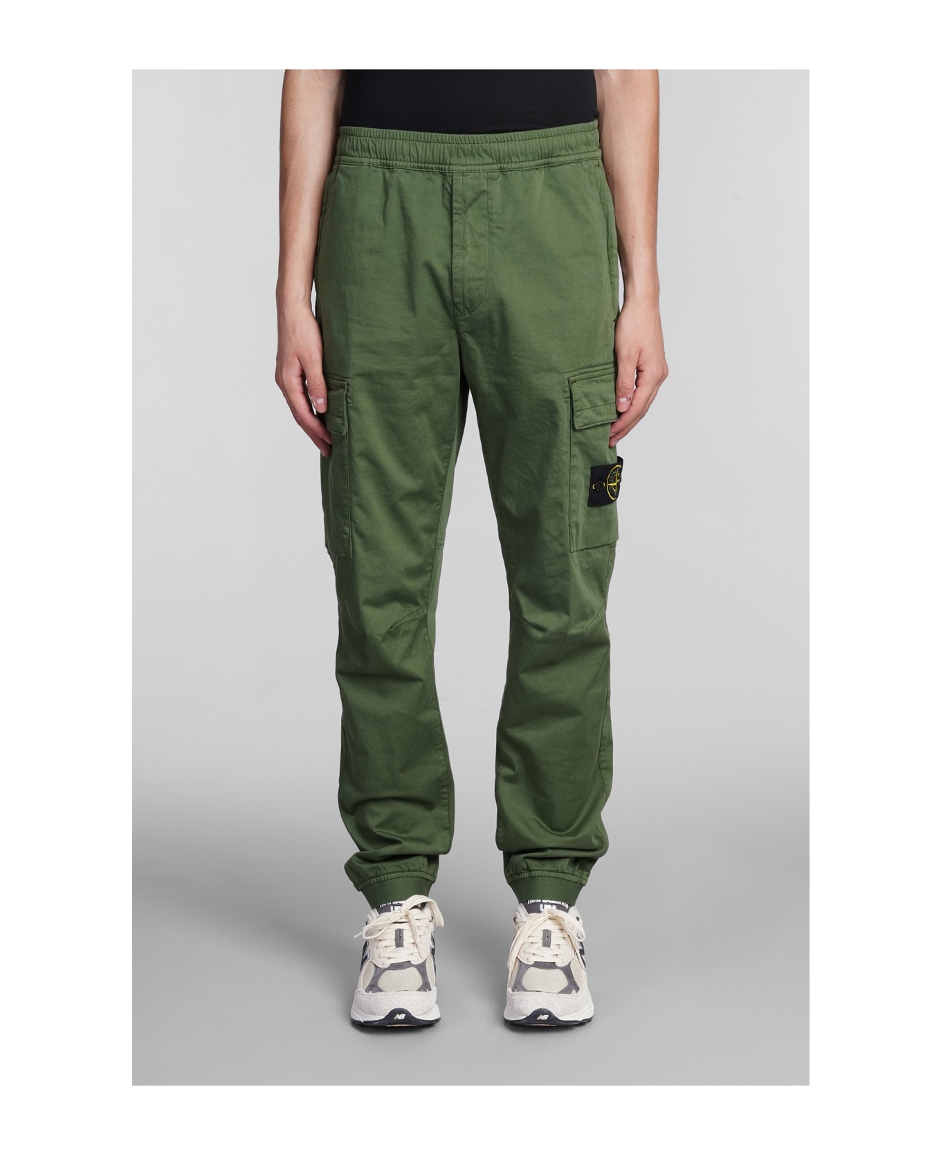 Stone Island Pants In Green Cotton - green