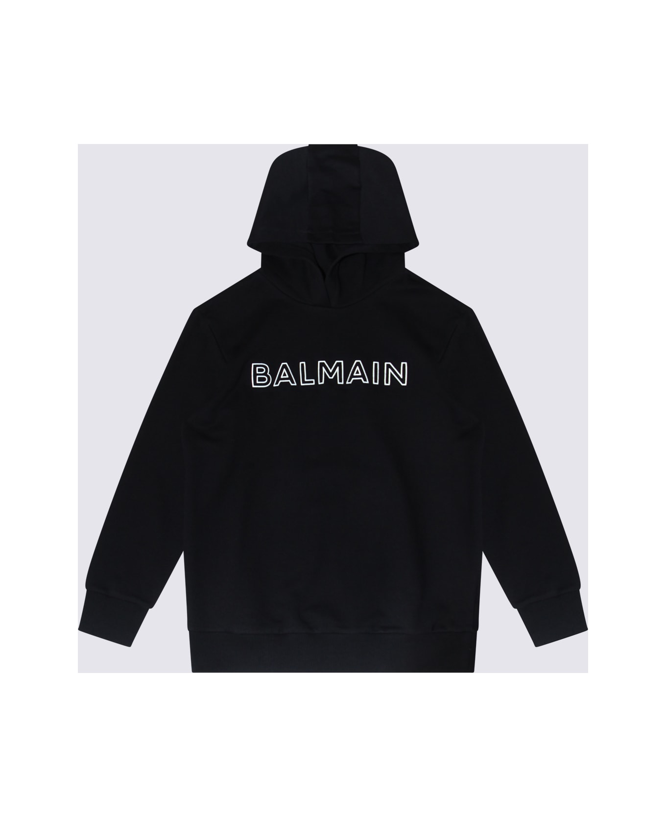 Balmain Black And Silver Cotton Sweatshirt - Black