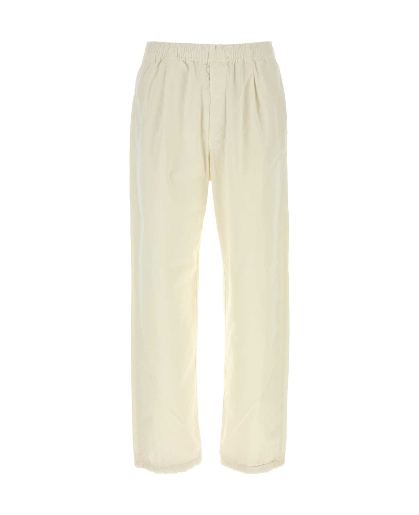 Stone Island Ivory Cotton Pant - BLACK