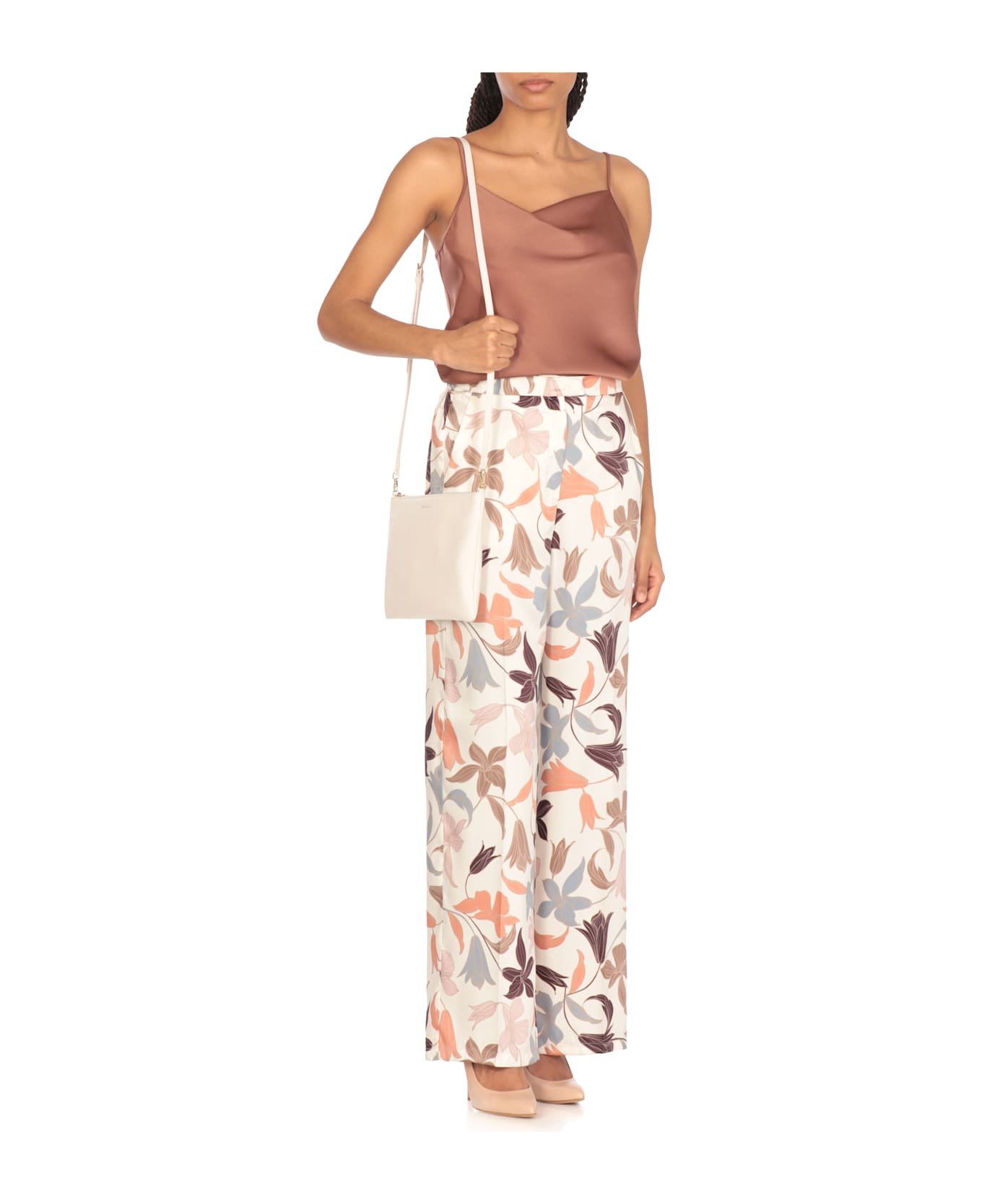 Coccinelle Leather Pochette - Ivory