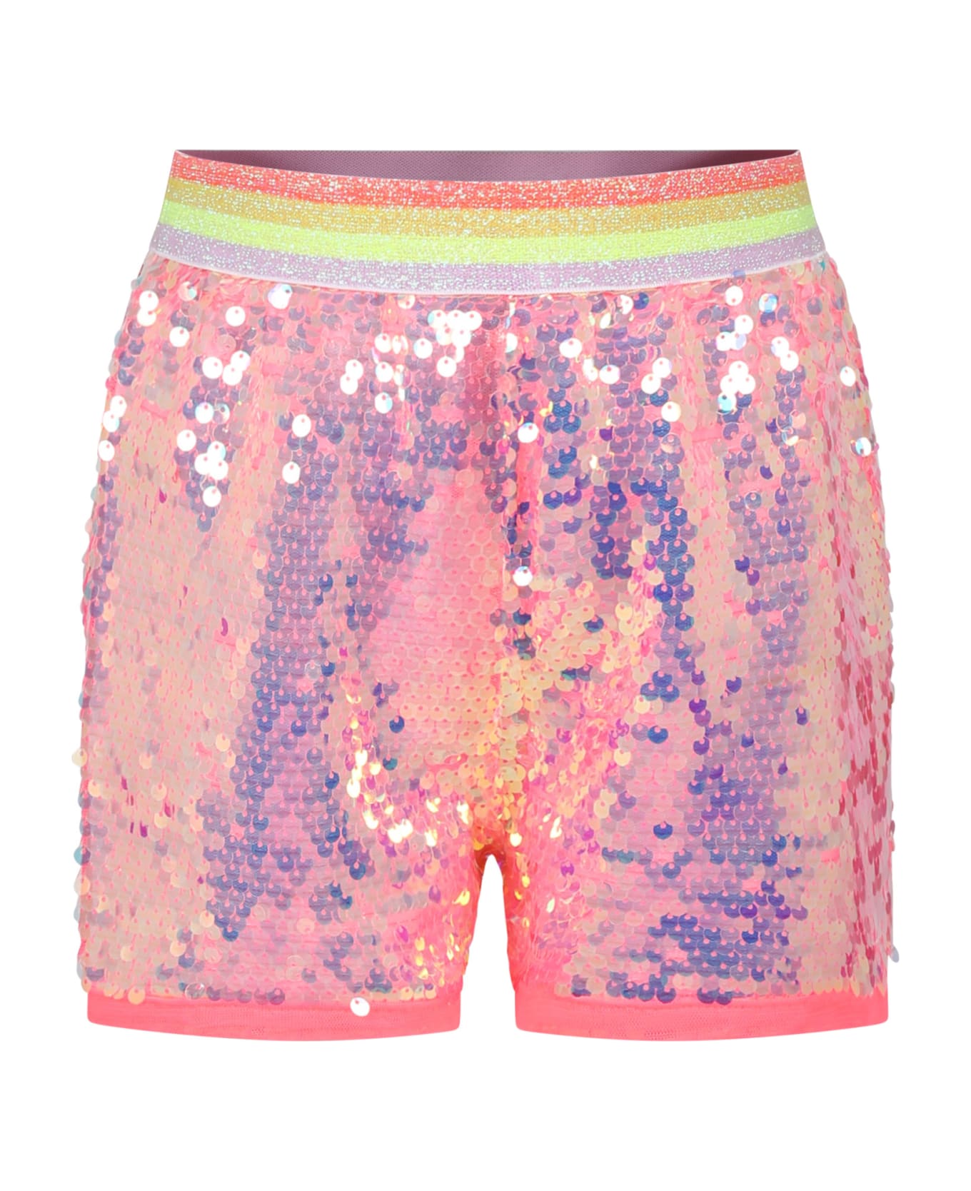 Billieblush Pink Casual Shorts For Girl With Sequins - Pink
