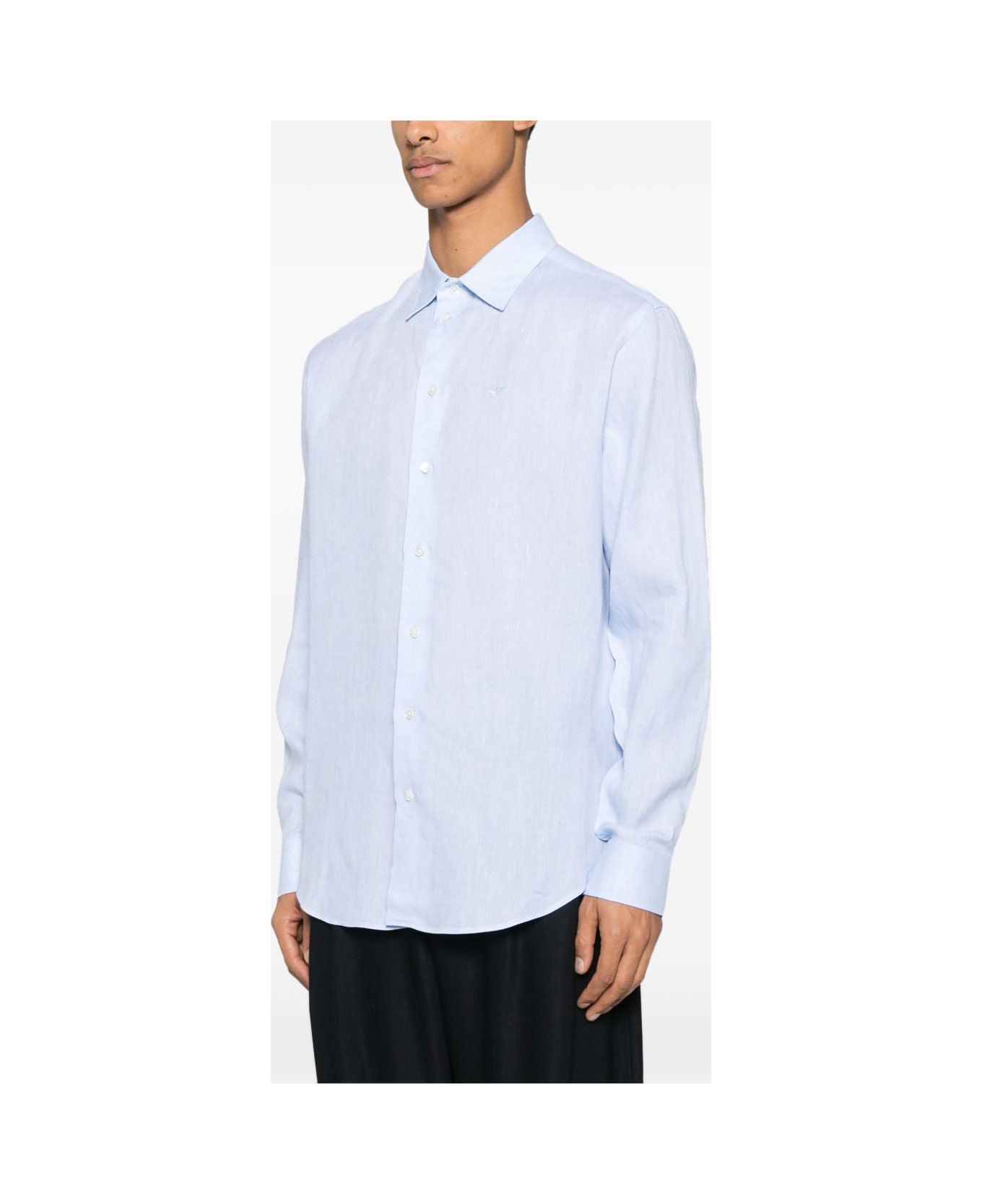 Emporio Armani Linen Shirt - Clear Blue