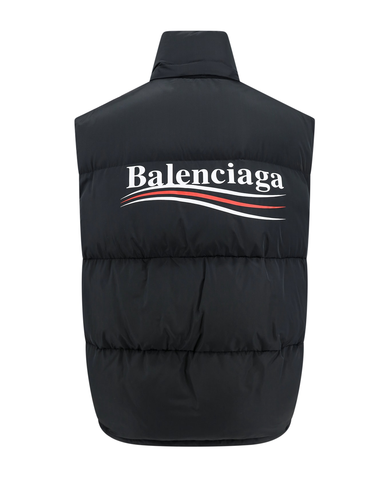 Balenciaga Political Campaign Cocoon Puffer Gilet - Black