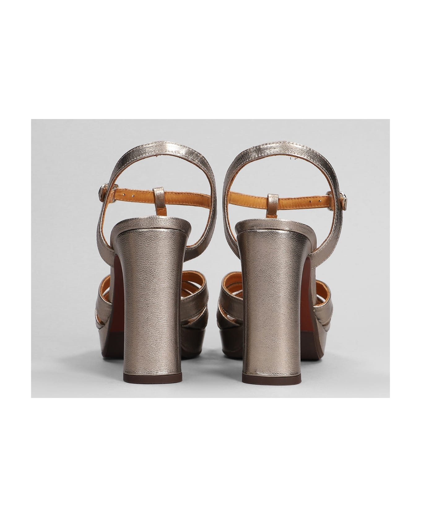 Chie Mihara Cafra 44 Sandals In Gunmetal Leather - Gunmetal サンダル